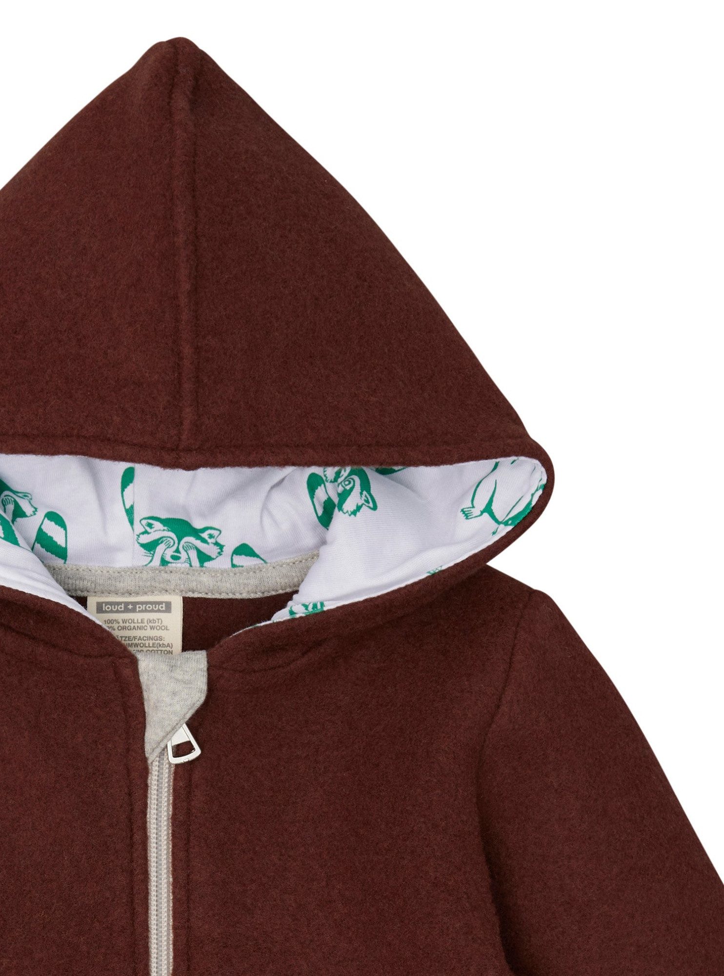 loud + proud Outdoorjacke aus Wollfleece Biowolle, GOTS