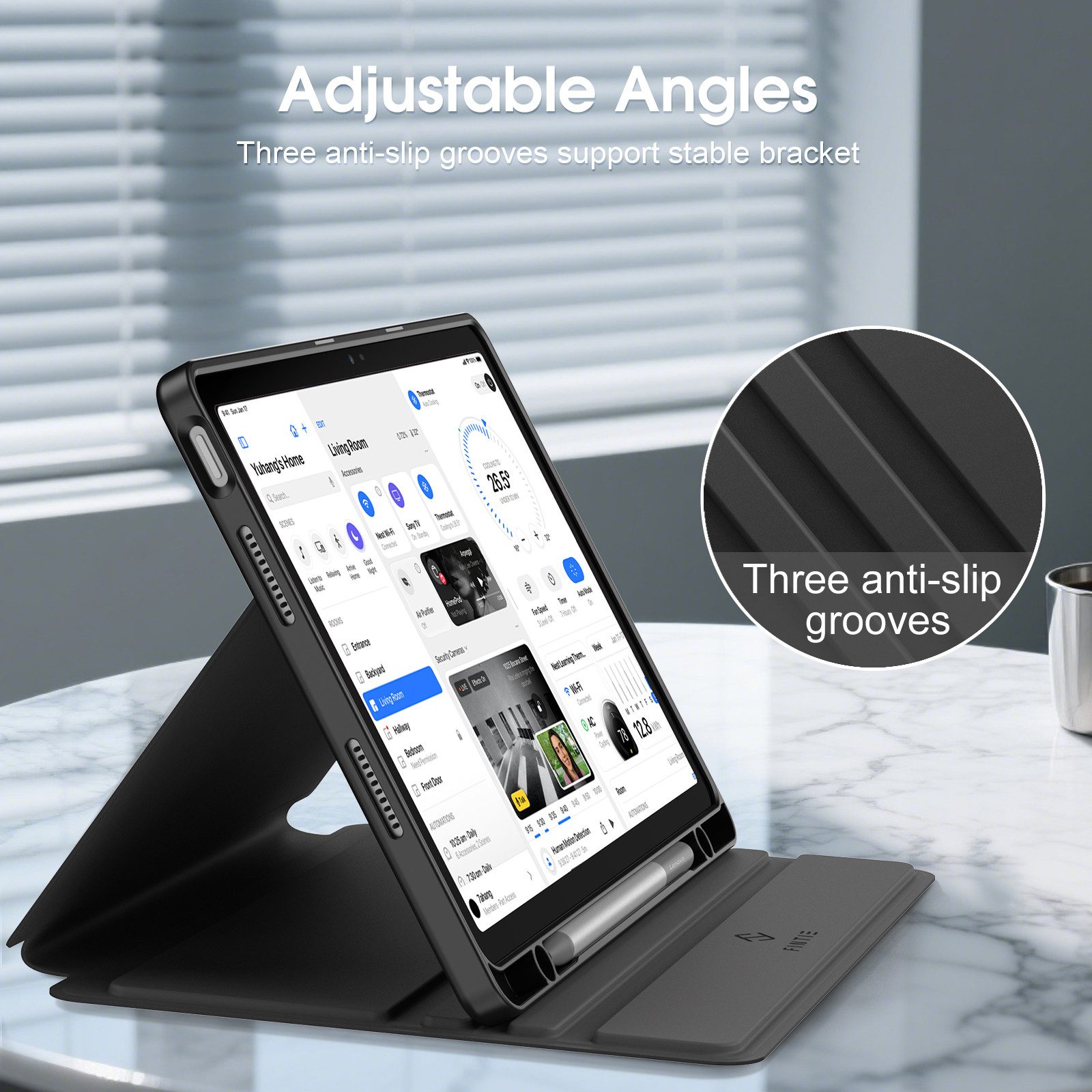 Fintie Tablet-Hülle mit Stifthalter für Lenovo Idea Tab 11 Zoll 2025 (TB-336ZU/ TB-336FU), Slim TPU Folio Hülle mit Auto Schlaf/Wach Funktion und Standfunktion