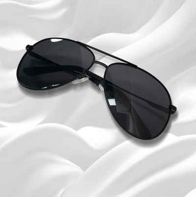 OKA Pilotenbrille Sonnenbrille Premium Metallrahmen Piloten-Sonnenbrille Polarisierende Gläser