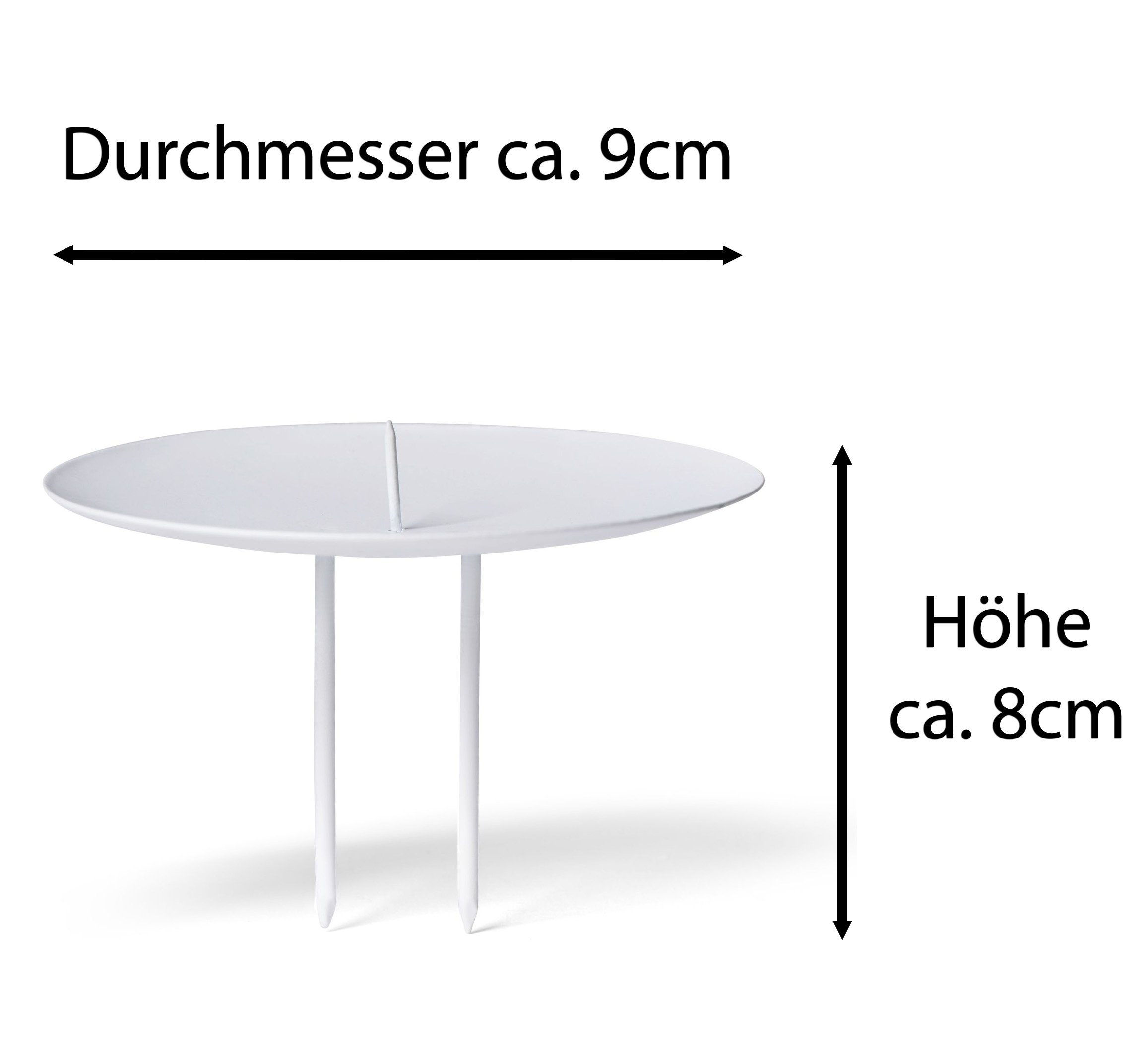 mit Kerzenpicks Kerzenpicks 4x cm (Spar-Set, 4 9 WEISS Weiss), Novaliv Dorn St., - lackiert Dorn Weiss Dorn Kerzenständer mit Mit - 24127-Var