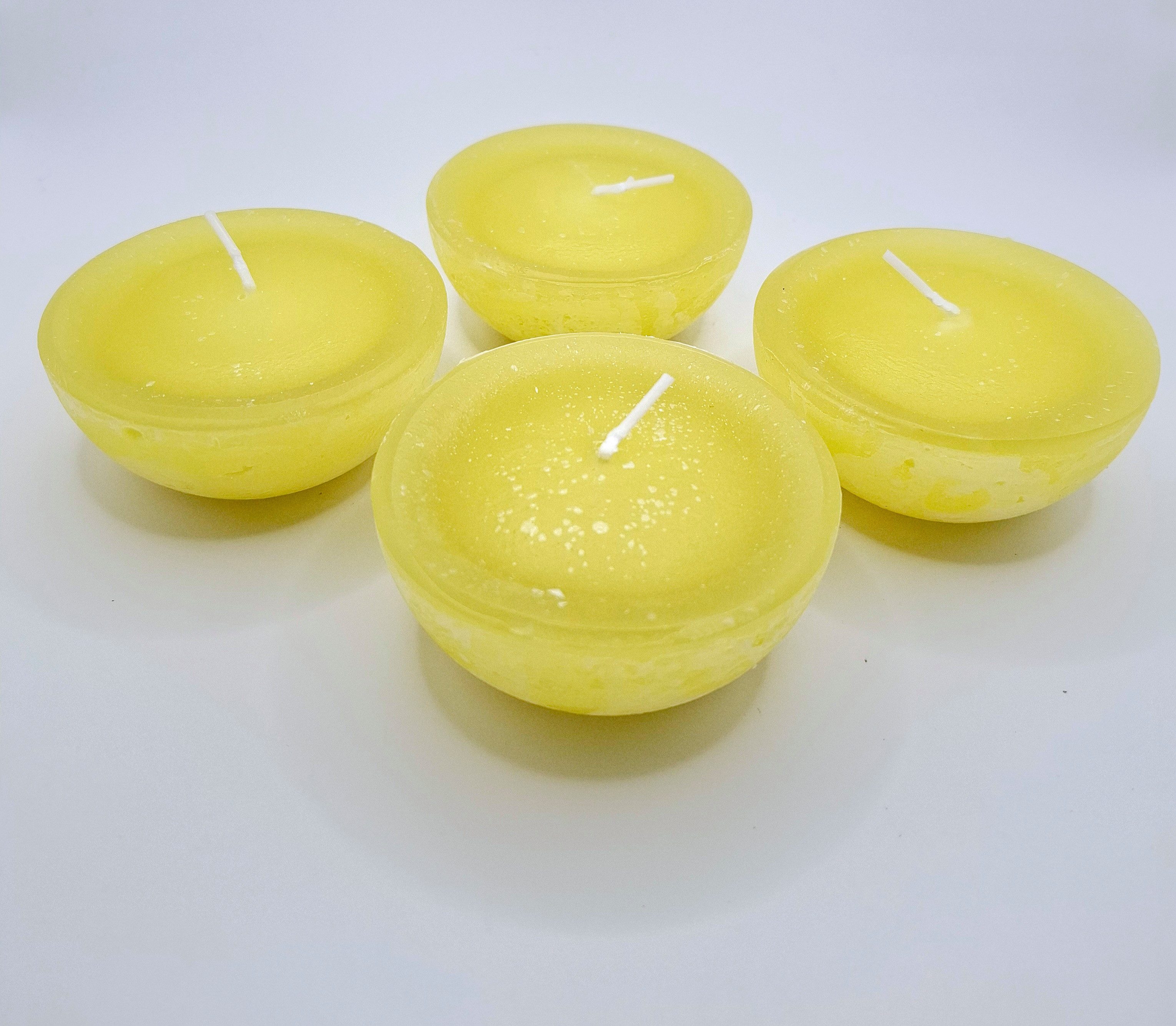 Friedrich Klocke GmbH Schwimmkerze extra groß rustic Kerze 4er Set mit langer Brenndauer indoor, outdoor (4 Stuck), bis zu 7 Stunden Brenndauer je Schwimmkerze