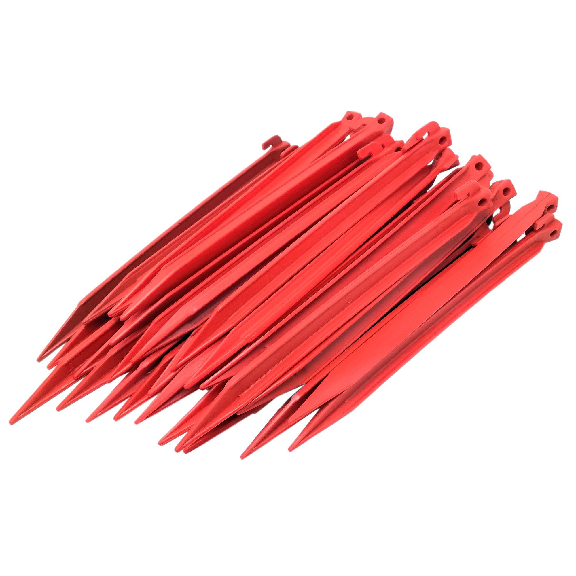 ToCi Zelthering 36x Kunststoff Heringe 30cm Rot Zeltheringe für weiche & sandige Böden