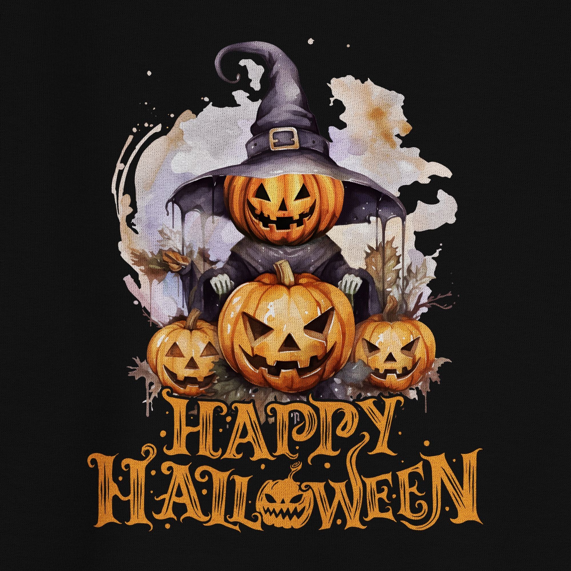 Shirtracer Sweatshirt Happy Halloween Kostüme Hexe Schwarz Damen Gruselig Kürbis Kürbiskopf 1 Halloween (1-tlg)