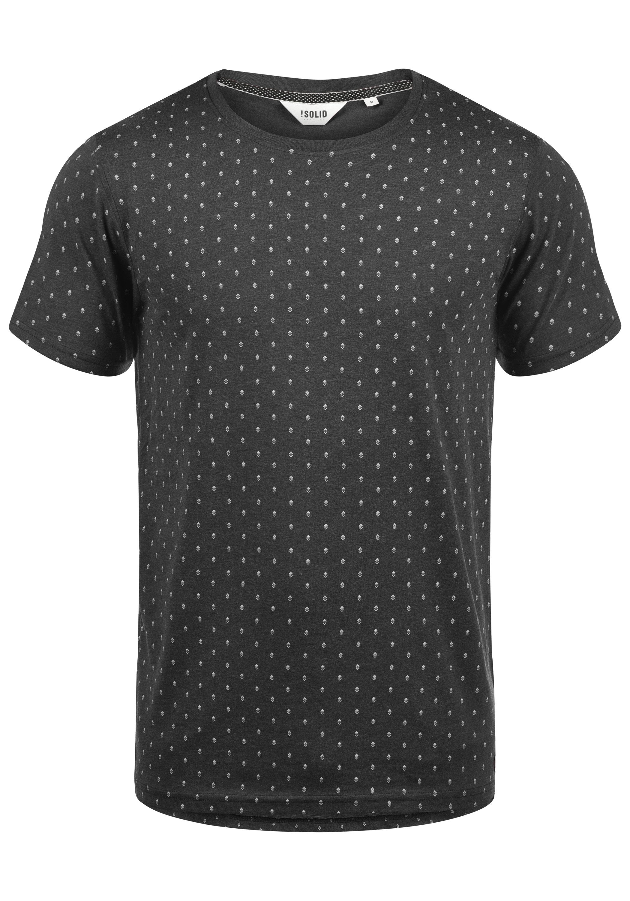 !Solid Rundhalsshirt SDAaron Kurzarmshirt mit All-Over günstig online kaufen