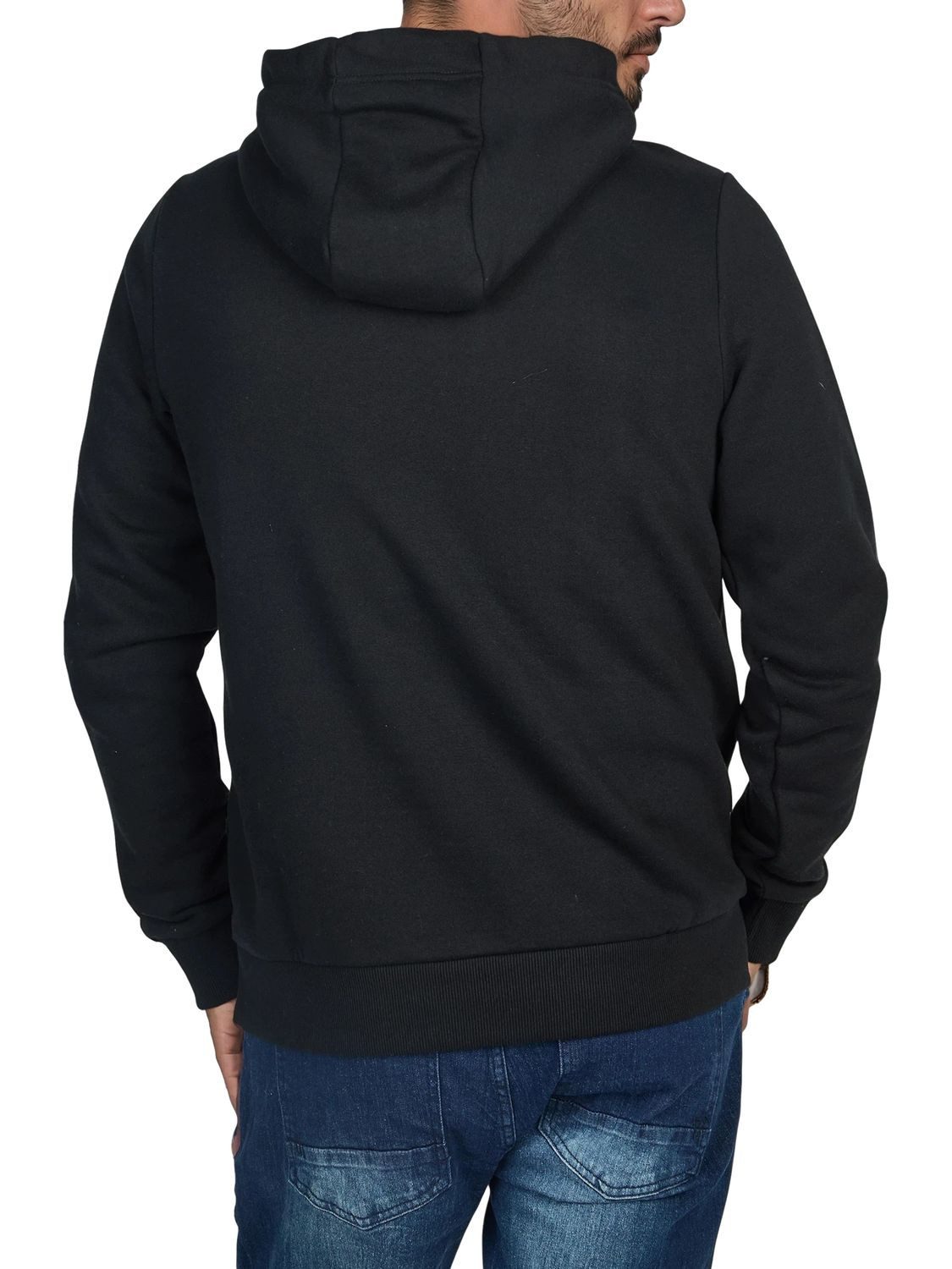 riverso Kapuzenpullover Herren Hoodie RIVNiklas Regular Fit Longsleeve Sweatshirt mit Cross-Over-Kragen und Kängurutasche