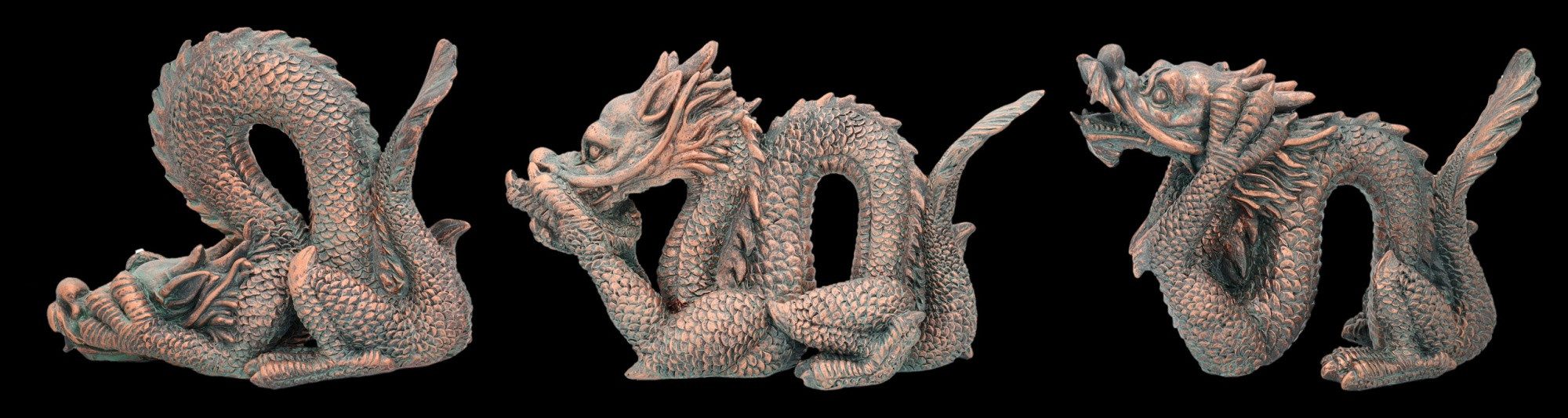 Figuren Shop GmbH Dekofigur Chinesische Drachenfiguren - Nichts Böses - Fantasy Mythologie Deko