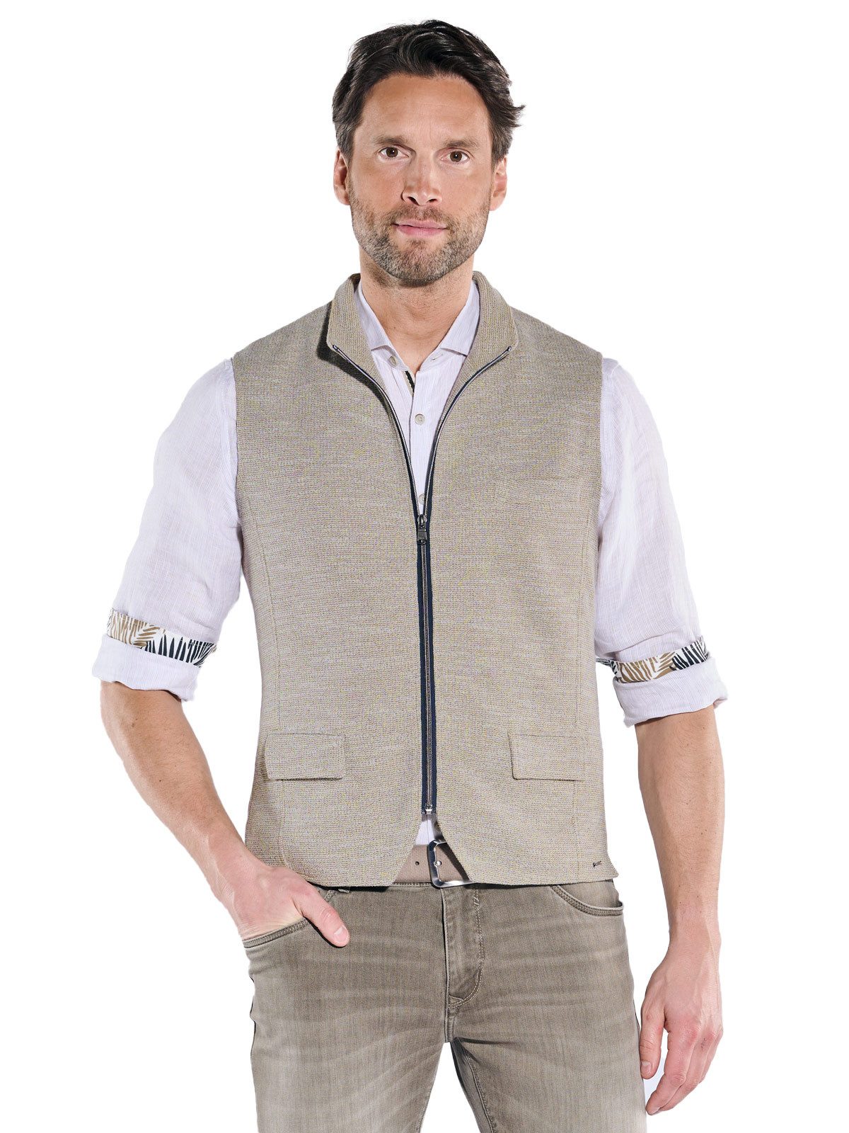 Anzugweste Sakko-Weste mit Zipper