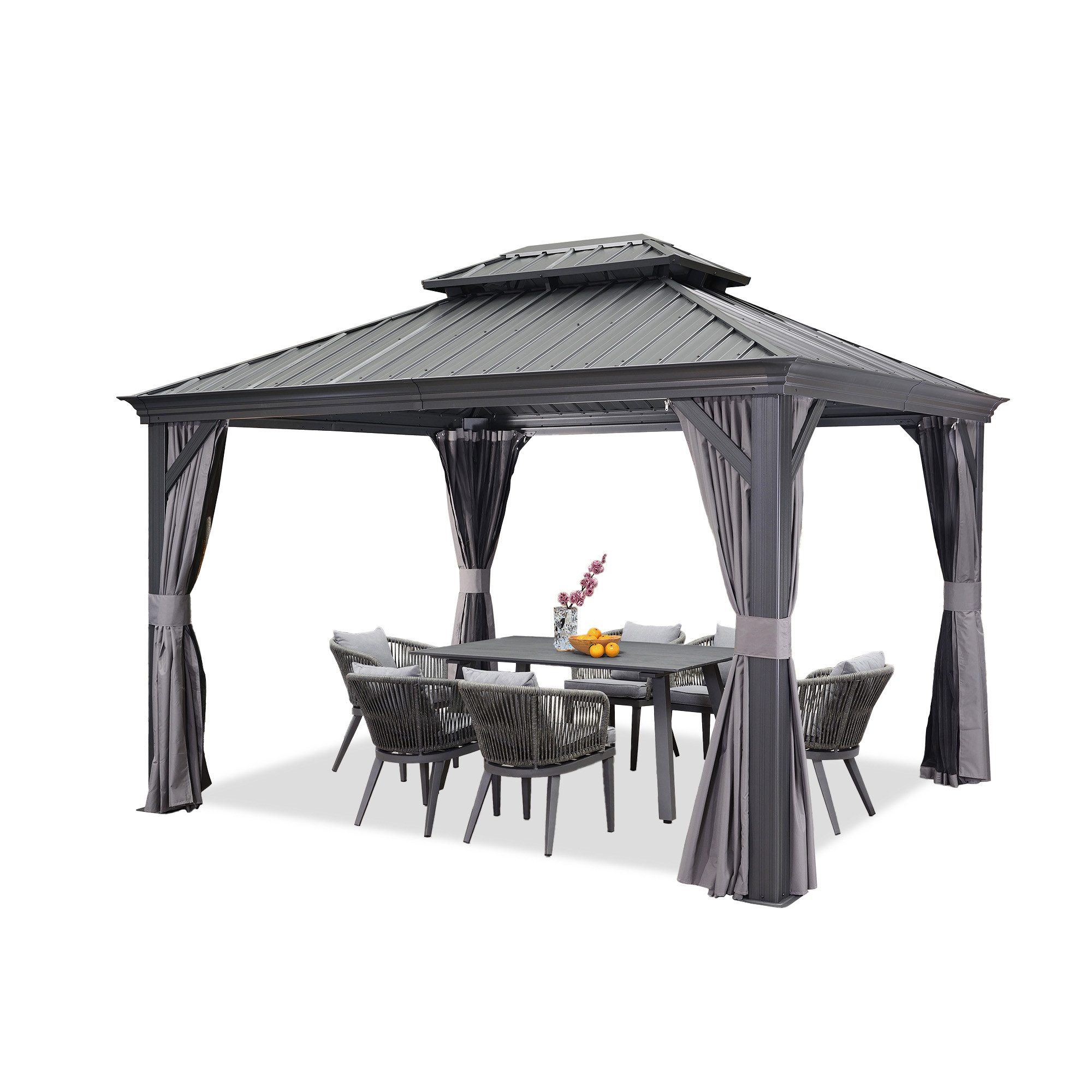 PURPLE LEAF Pavillon Alu Gartenpavillon mit günstig online kaufen