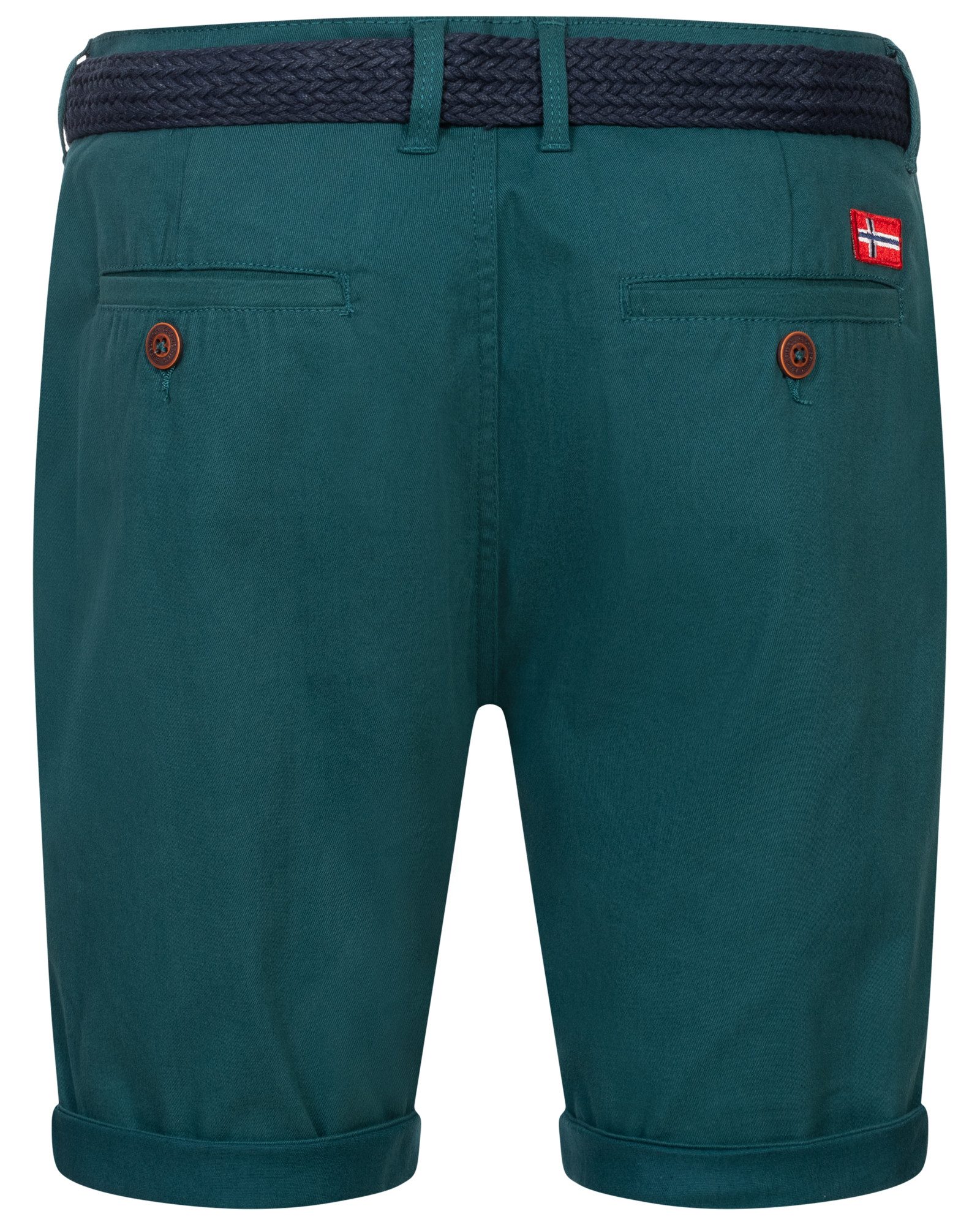 Geographical Norway Bermudas Chino Shorts kurze Hose Bermuda Knielang Stoff bequem mit Gürtel short – Bild 4 von 5