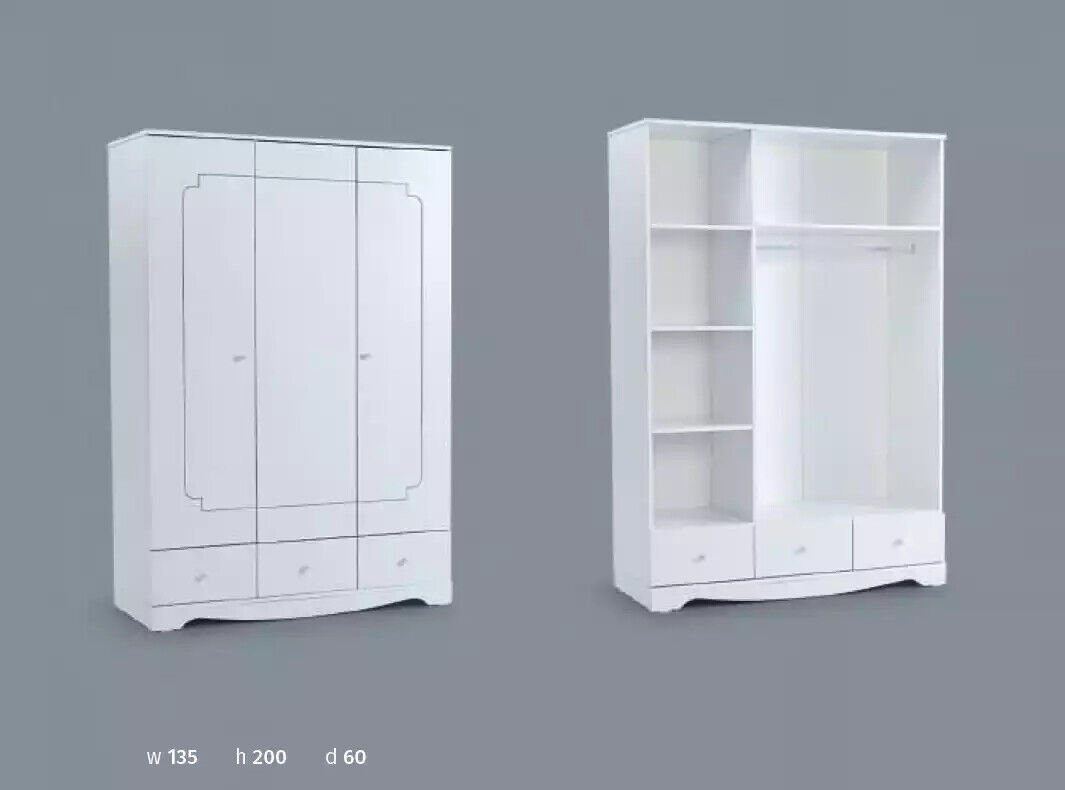 JVmoebel design Kleiderschrank Kleiderschrank schlafzimmer schränke holz weiß möbel