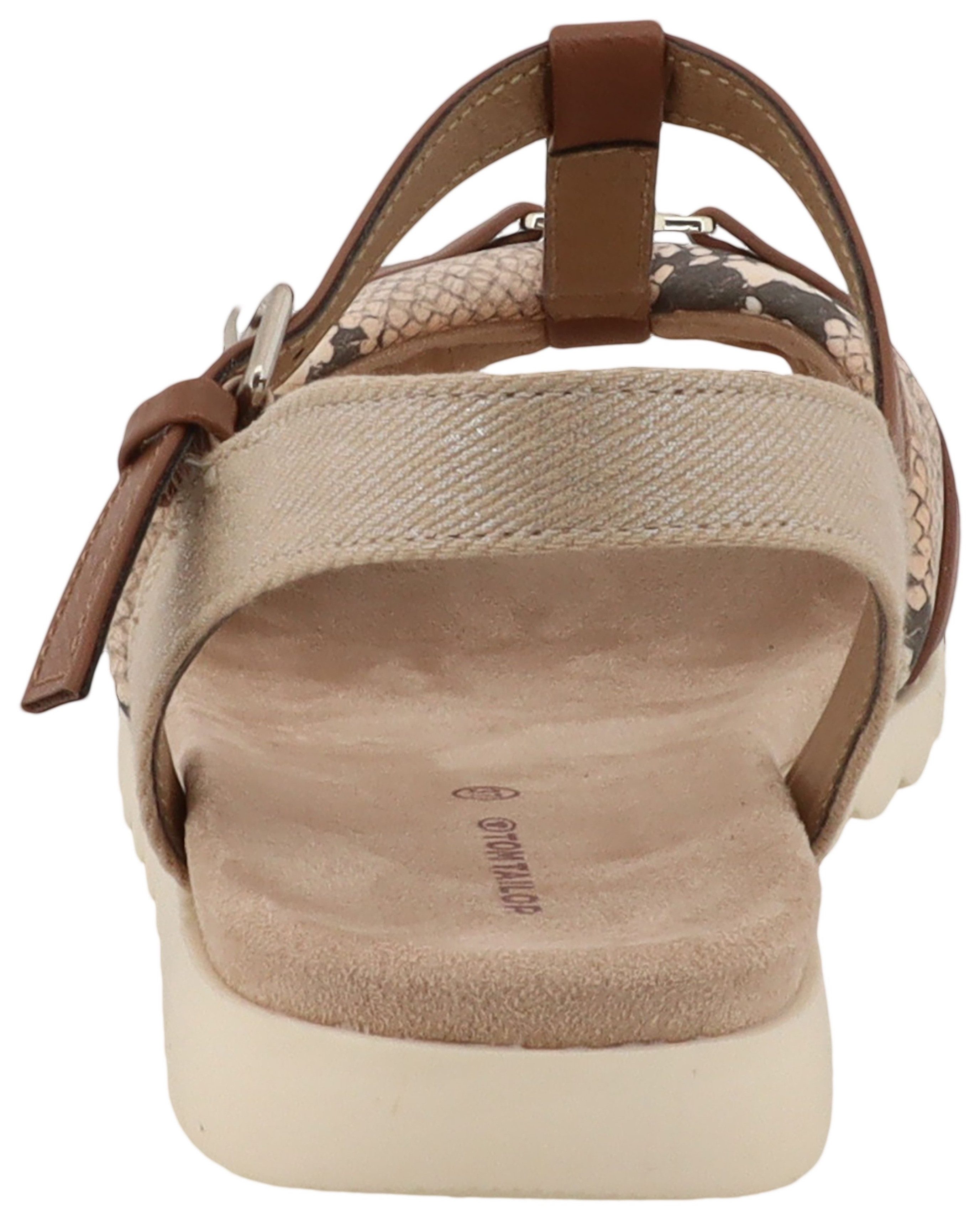 TOM TAILOR Riemchensandale Platau, Sandalette, Sommerschuh mit Kontrastbesa günstig online kaufen