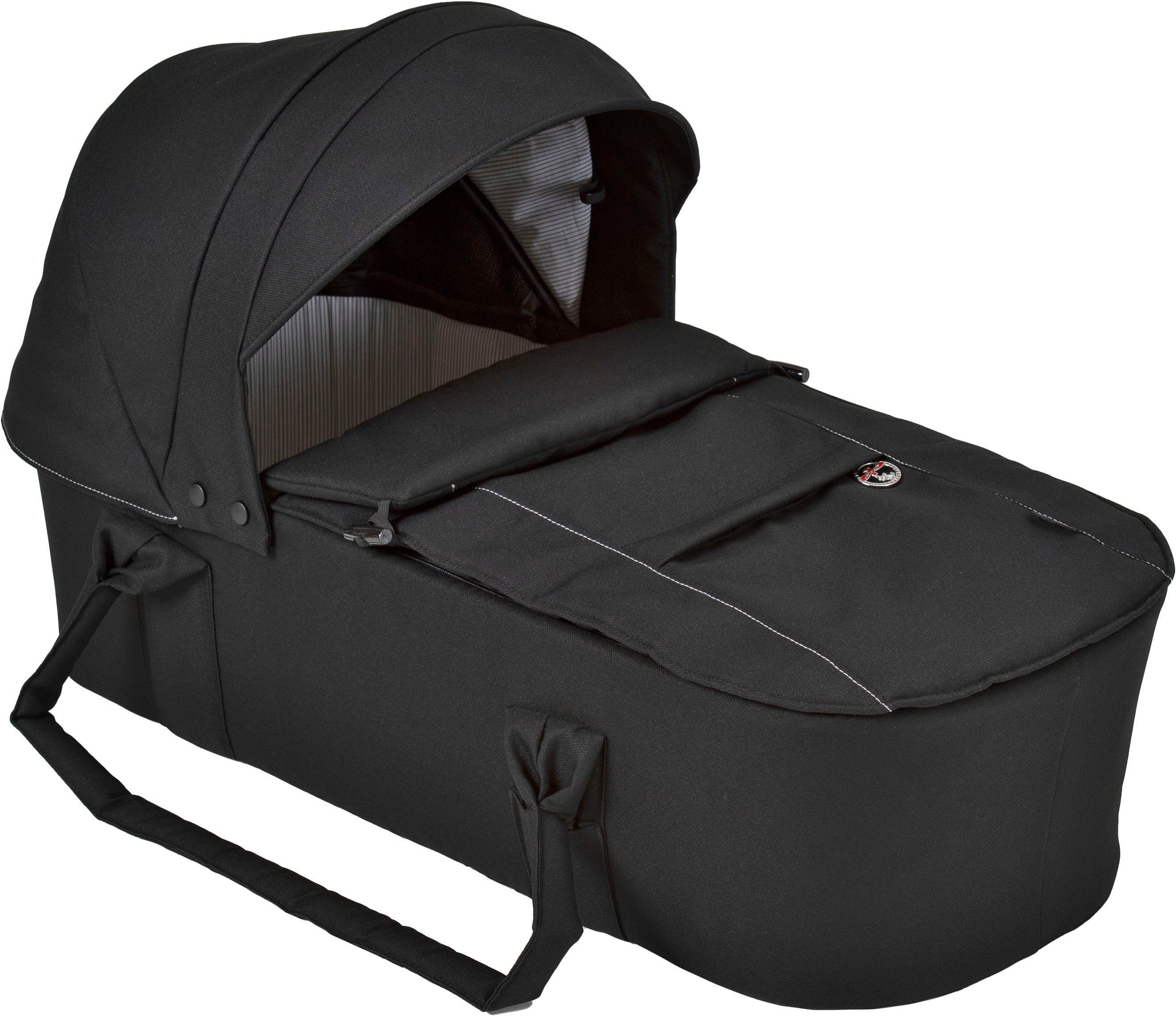 black Germany GTS Kombitasche; Kombi-Kinderwagen in Hartan Collection, Casual Made | schwarz - pinstripe mit Racer