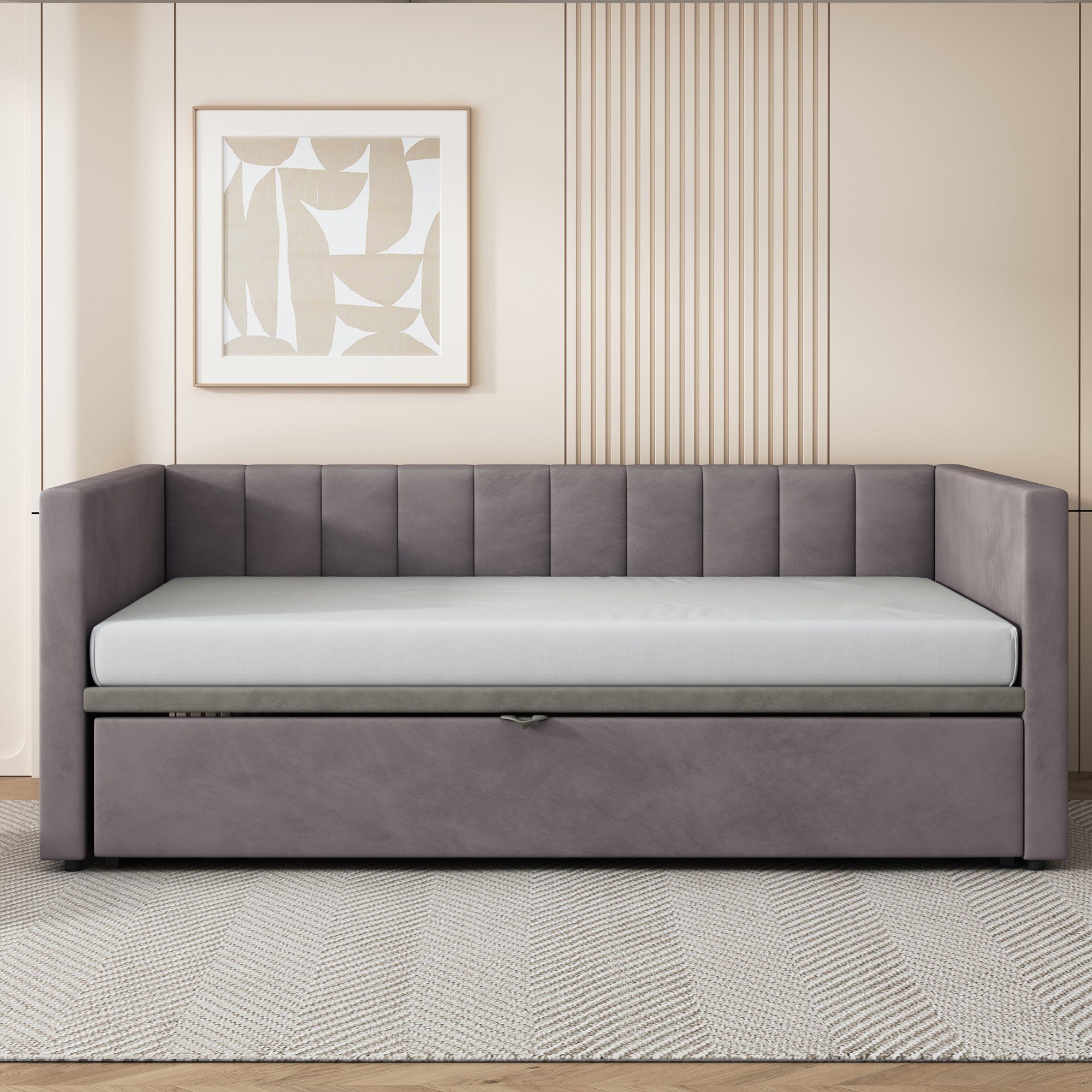 Odikalo Schlafsofa Polsterbett Ausziehbar 90/180*200cm Lattenrosten günstig online kaufen