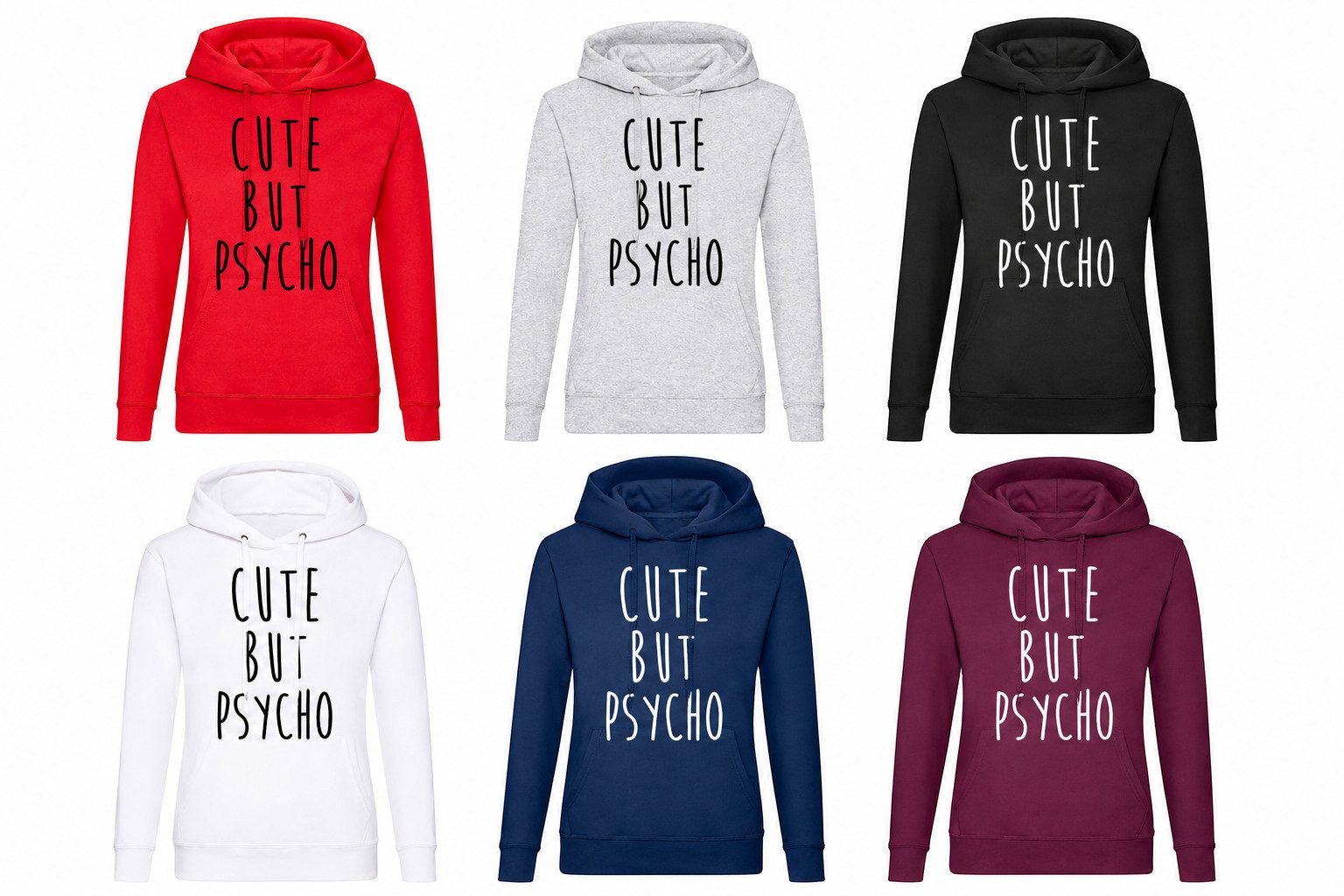 Blondie & Brownie Hoodie Cute Damen Kapuzenhoodie Statement Print Freizeit Casual Look (Einzelstück, Einzelartikel) Cute D Hoodie Statement Damen Hoodie Print