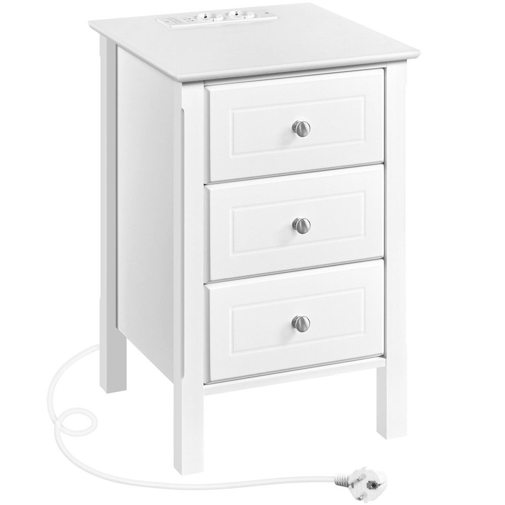 Yaheetech Nachttisch 40x40x60 cm (1-St), Moderner Beistelltisch mit Ladesta günstig online kaufen