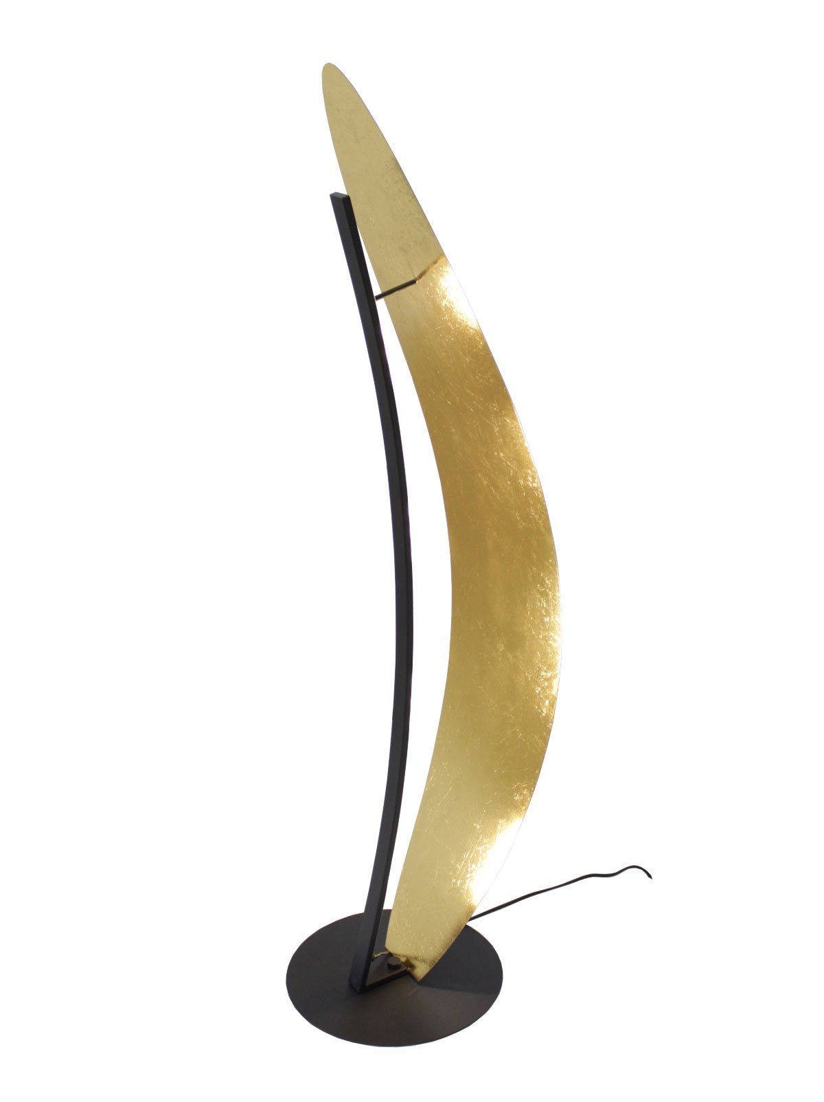 Kiom Stehlampe Led schwarz dimmbar Leuchtmittel Stehleuchte inklusive, 121cm, Agime warmweiß & LED, Fußdimmer, Stufenloser gold