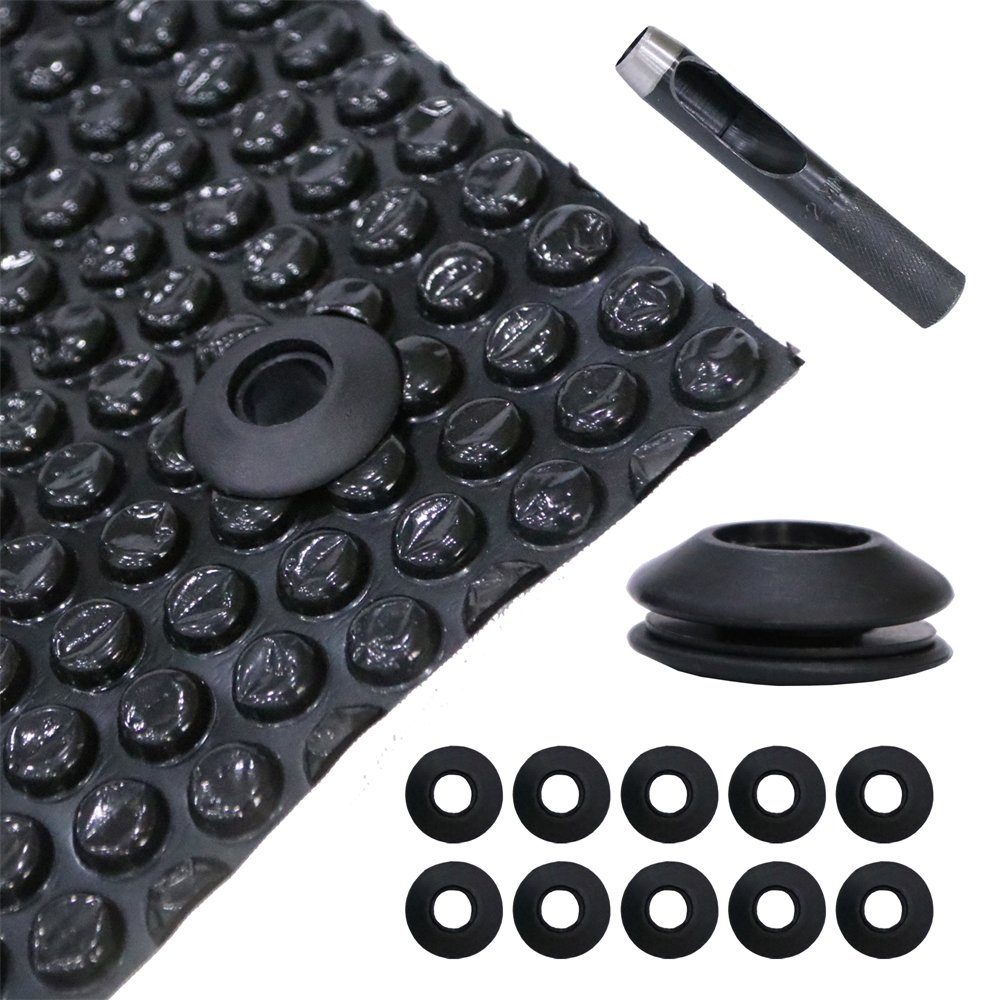 Melko Pool-Abdeckplane Solarfolie Solarplane Ösen Poolheizung Wärmeplane Poolabdeckung (Stück, 3-St., Set bestehend aus Solarfolie mit 10 Ösen und Locheisen), aus PVC