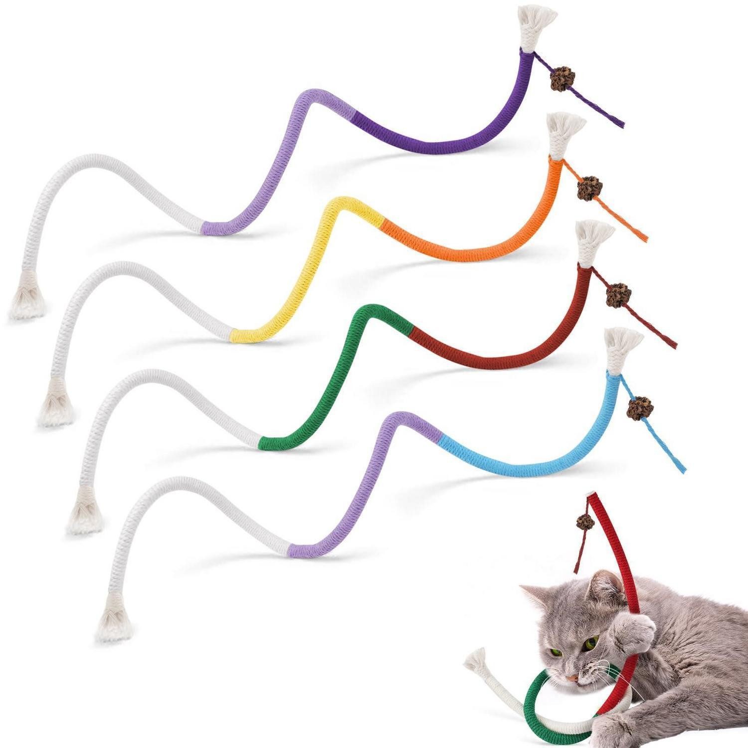 LuxusKollektion Tier-Beschäftigungsspielzeug Katzenspielzeug 4er Set Katzenminze Kauspielzeug, Naturmaterialien