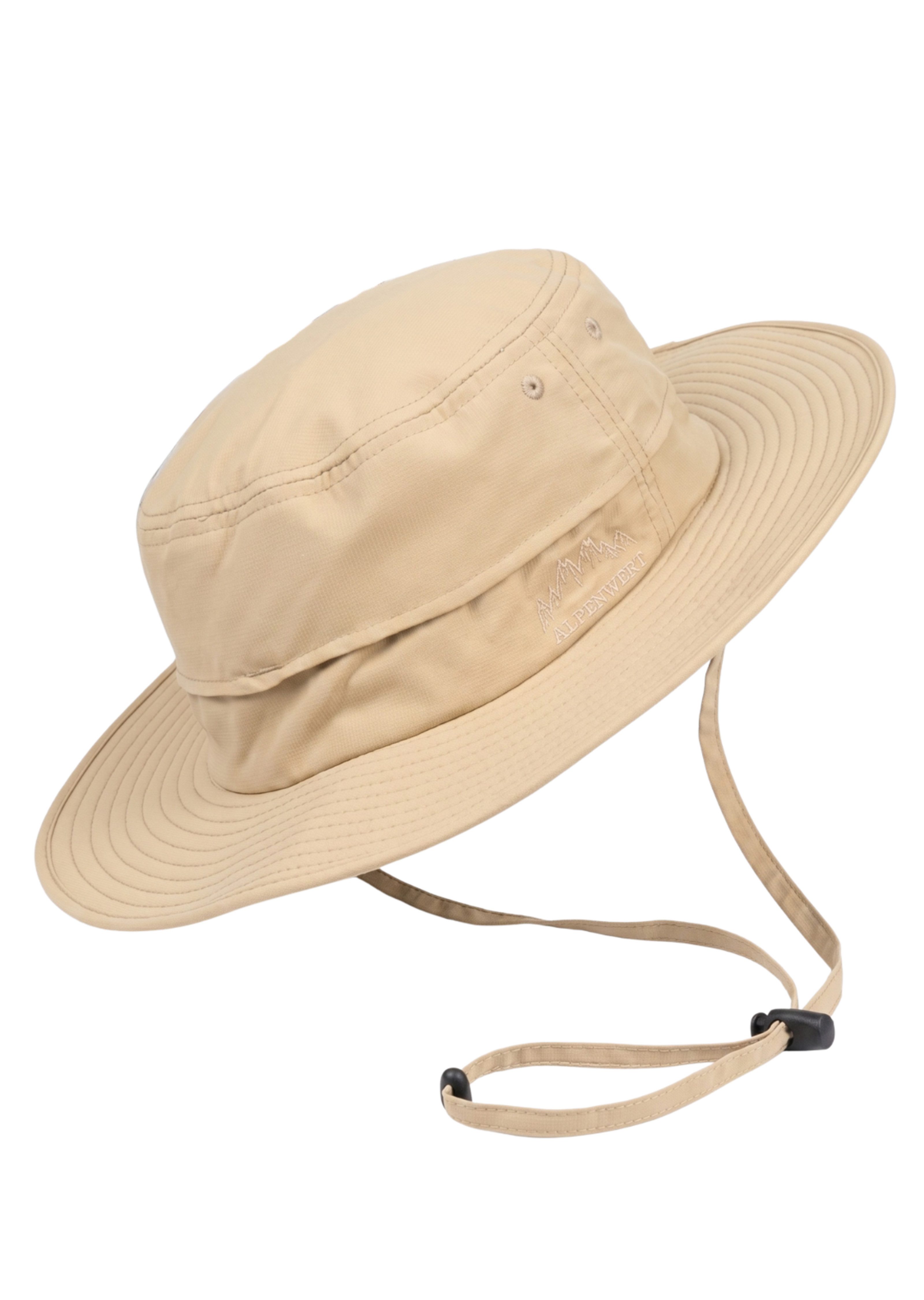 Alpenwert Sonnenhut Sonnenhut UPF 50+ Damen & Herren UV-Schutz Outdoor UPF 50+ UV-Schutz für zuverlässigen Sonnenschutz