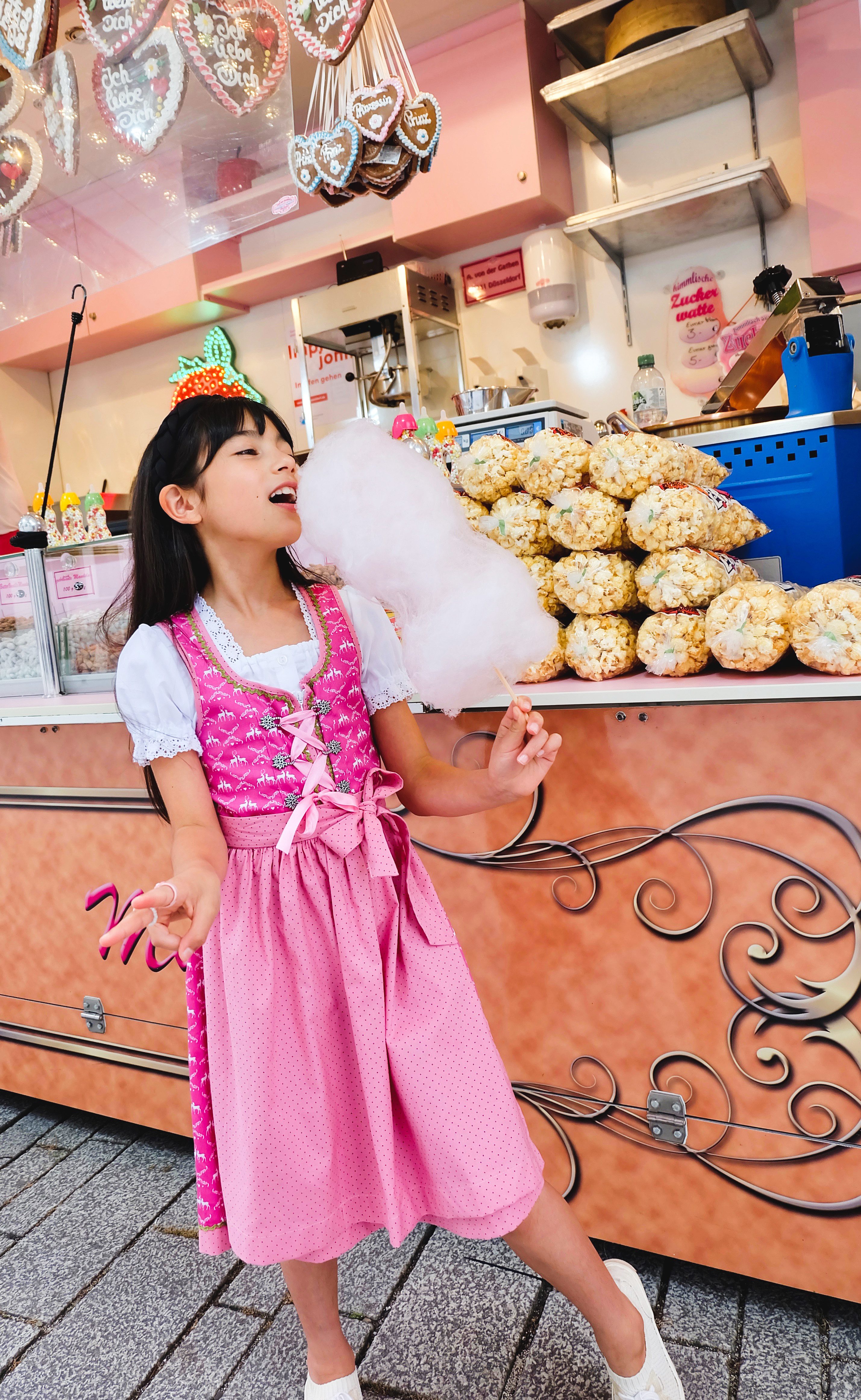 Ramona Lippert Dirndl Kinderdirndl Lia pink 3-teilig mit Bluse