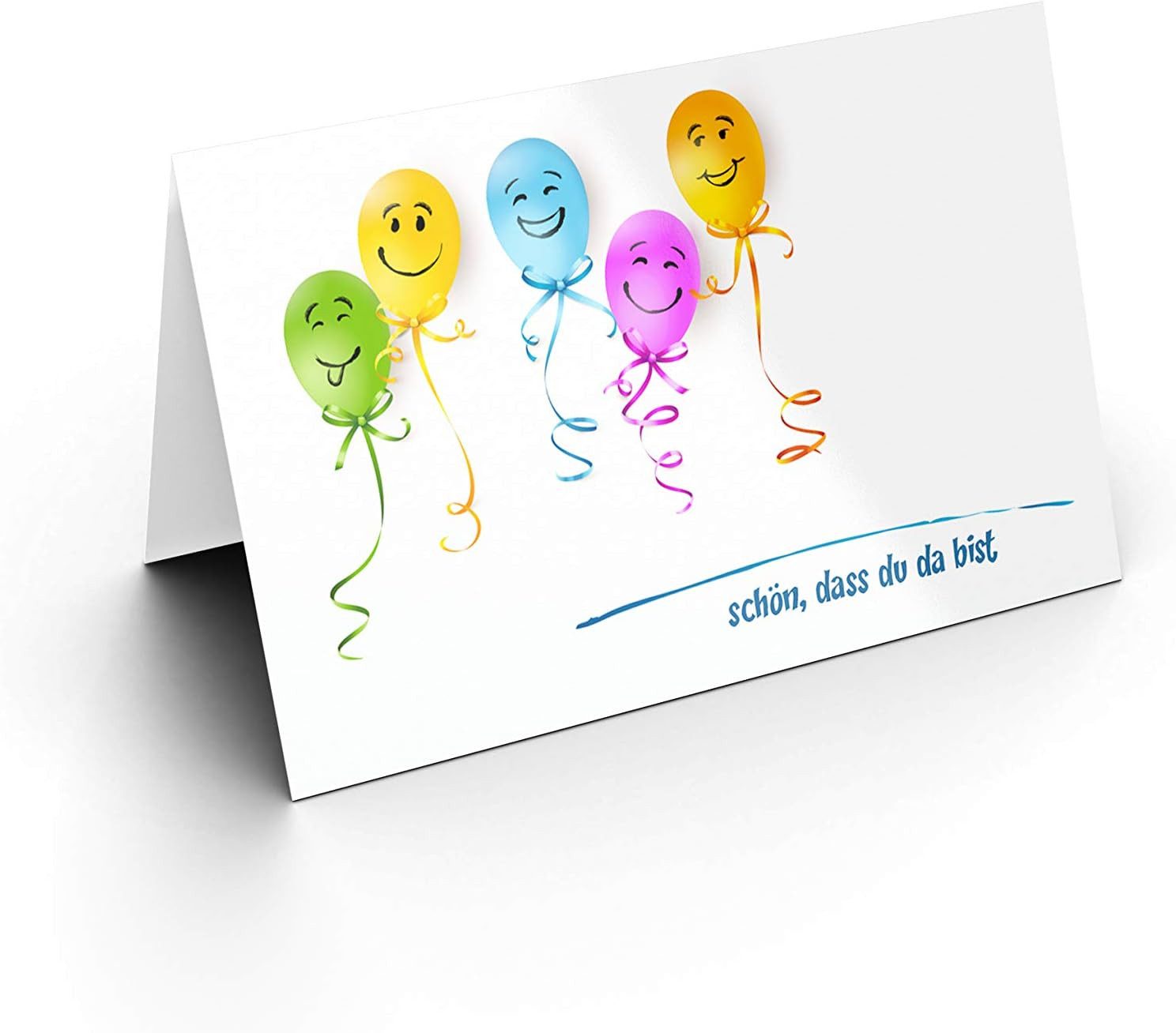 Briefumschläge24Plus Papierdekoration Papierdekoration Platzkarte Luftballons 50 Stück, Papier UV-Lack glänzend