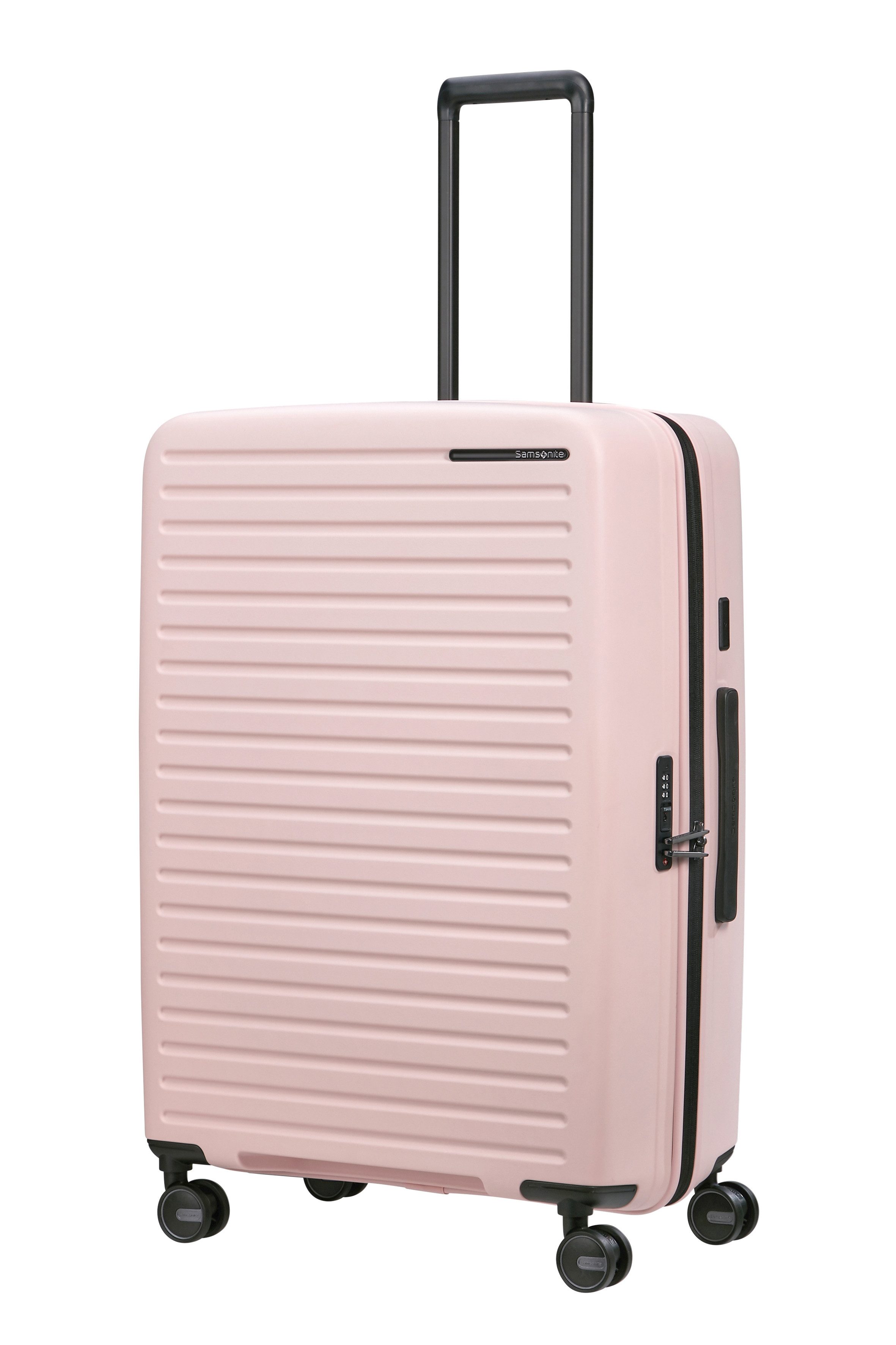 Samsonite Hartschalen-Trolley RESTACKD, verschiedene Größen und Farben, 4 Rollen, für Urlaub, Reise, Ferien und Geschäftsreise, mit Volumenerweiterung