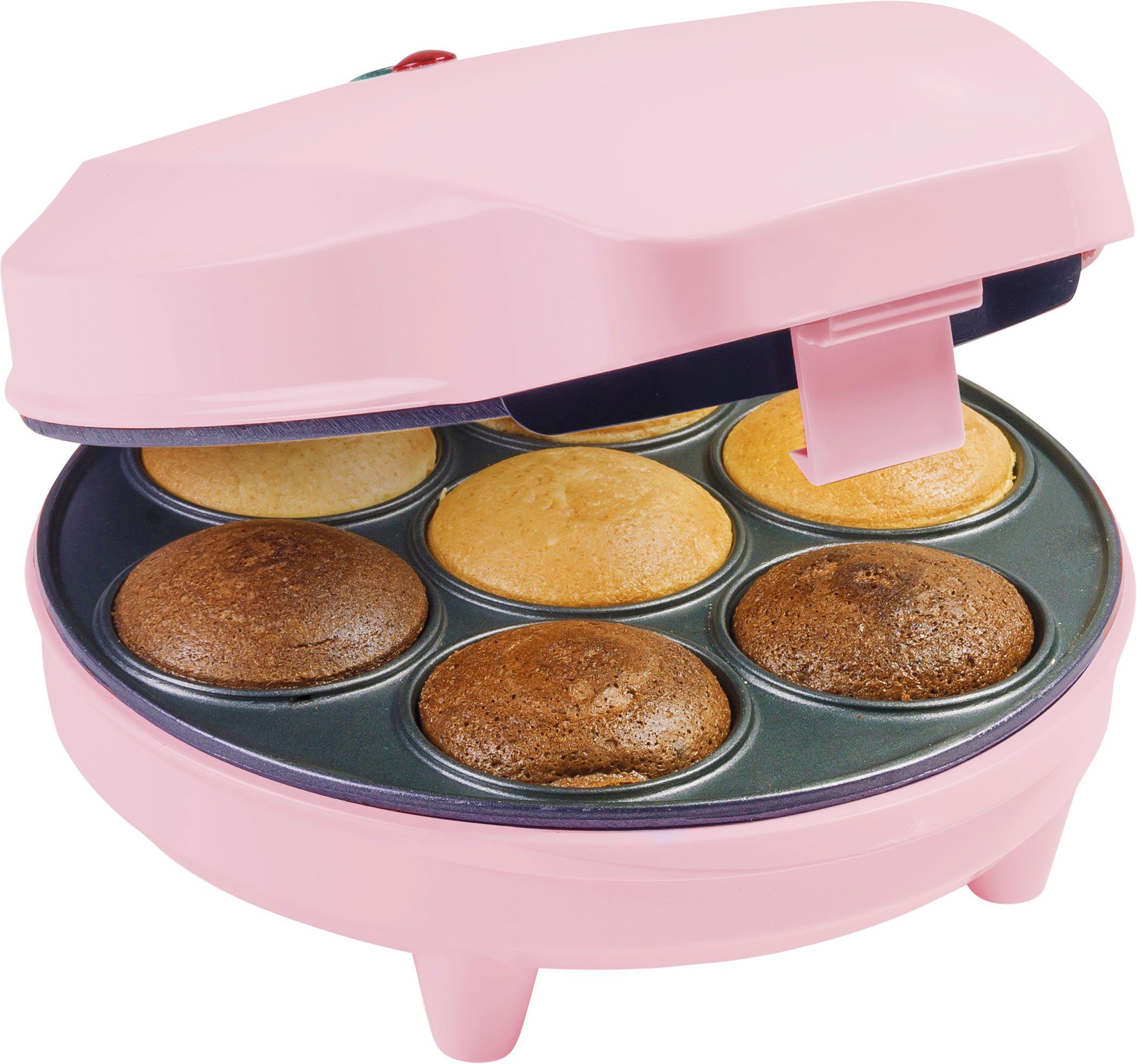 bestron Cupcake-Maker ACC217P Sweet Dreams, 700 W, im Retro Design,  Antihaftbeschichtung, Rosa