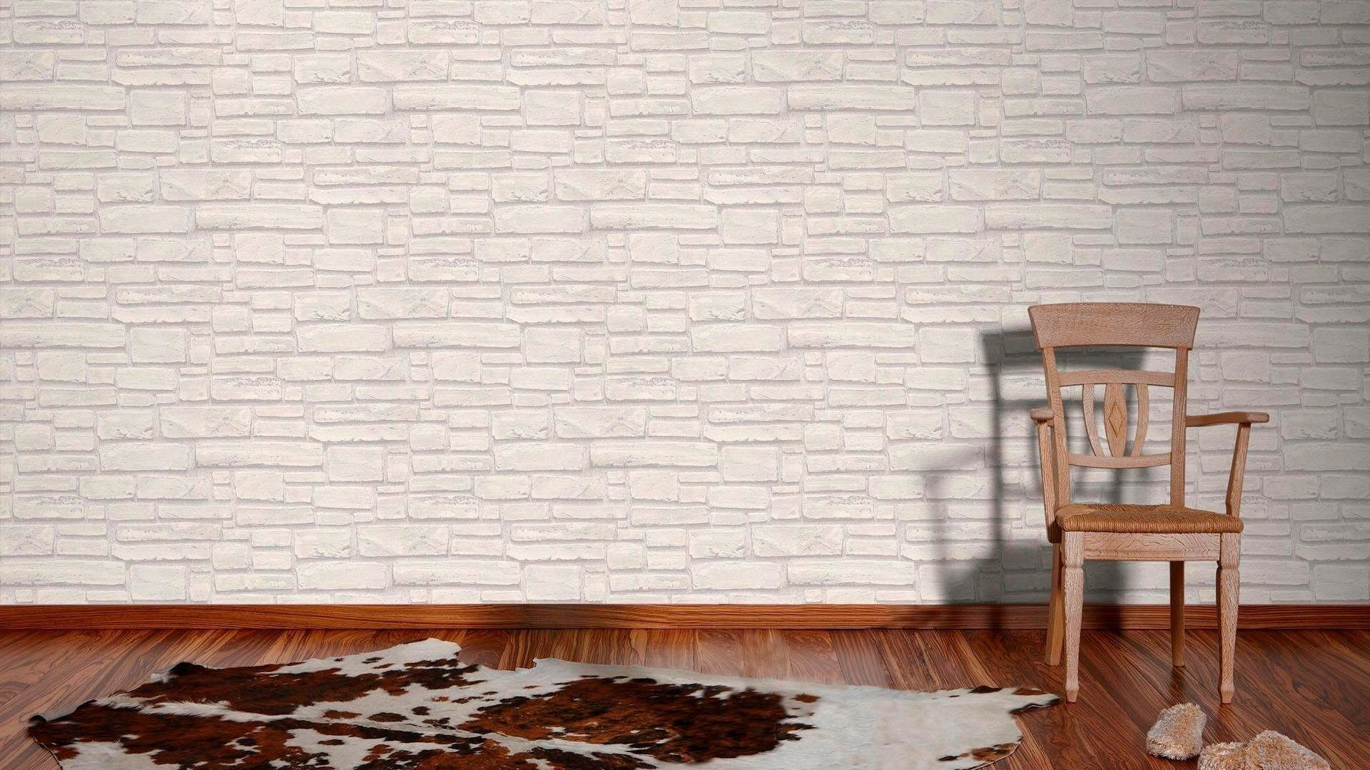 living walls Vliestapete Best of Wood`n Stone 2nd Edition, strukturiert, Steinoptik, gemustert, Motiv, Landhaus Tapete Stein Tapeten Wohnzimmer Schlafzimmer Küche Flur Optik