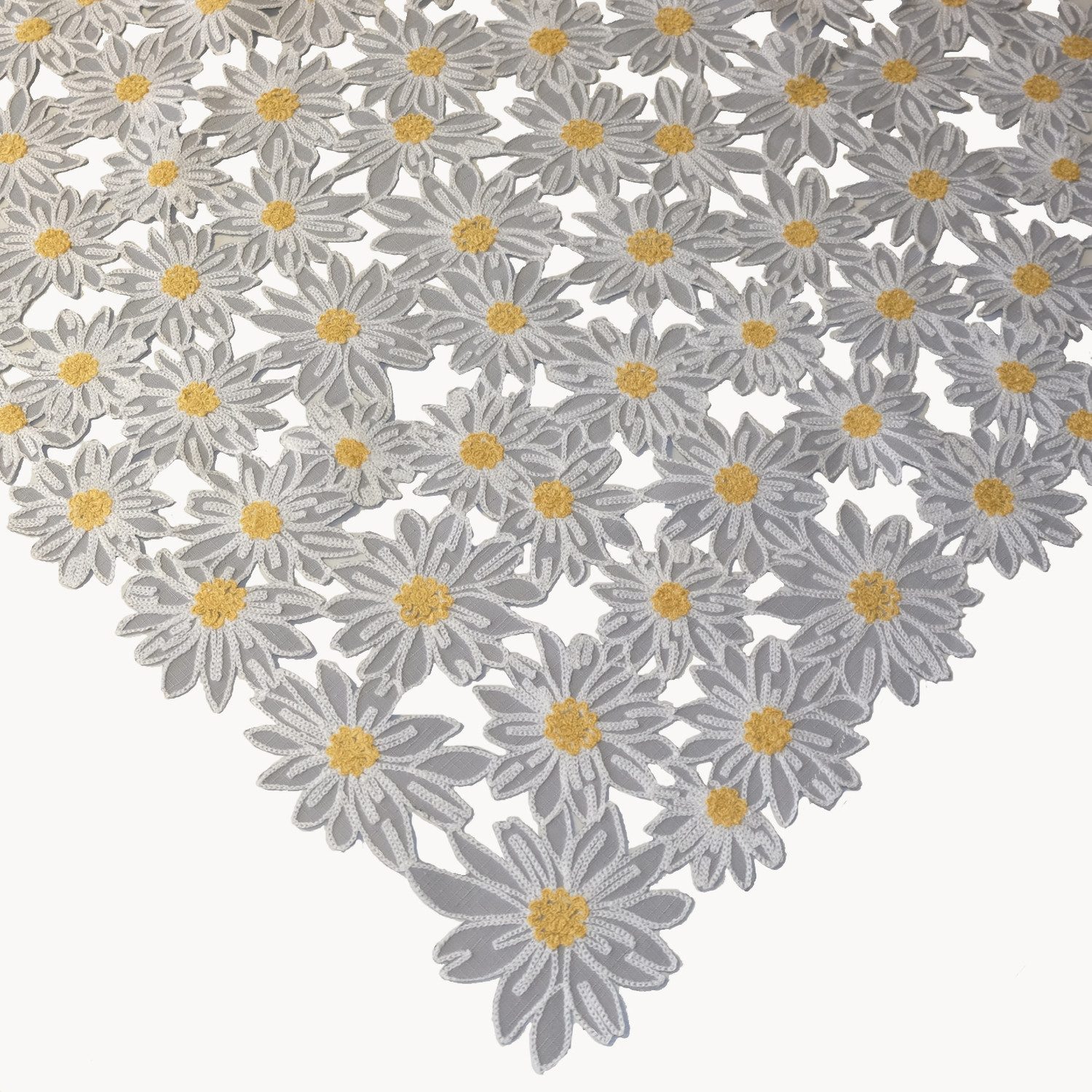 texpot Tischdecke Stickerei Gänseblümchen Blüten Frühling Sommer (1-tlg) günstig online kaufen