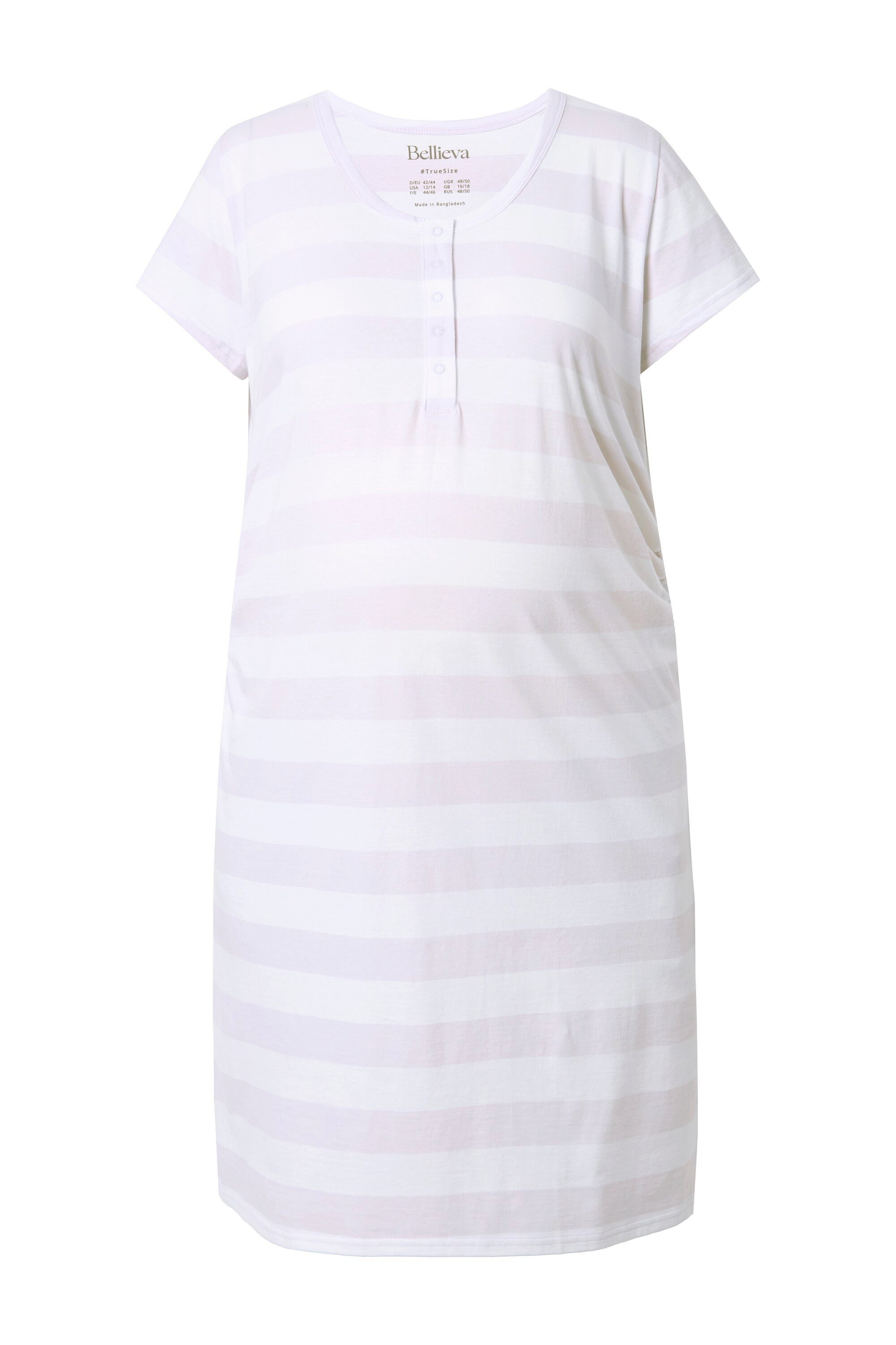 Ulla Popken Jerseykleid Bellieva-Jerseykleid Raffung Halbarm günstig online kaufen