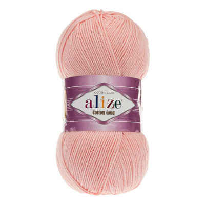 Alize 100g Strickgarn Alize Cotton Gold Uni Häkelwolle, 330 m, 393 hellrosa