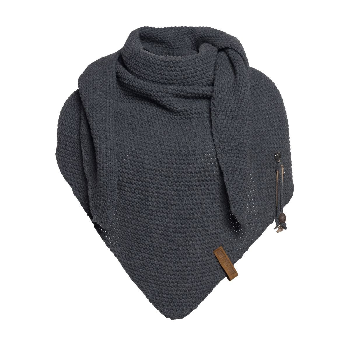 Knit Factory Schal Coco Dreiecksschals 190x85 cm Glatt Anthrazit, (1-St), S günstig online kaufen