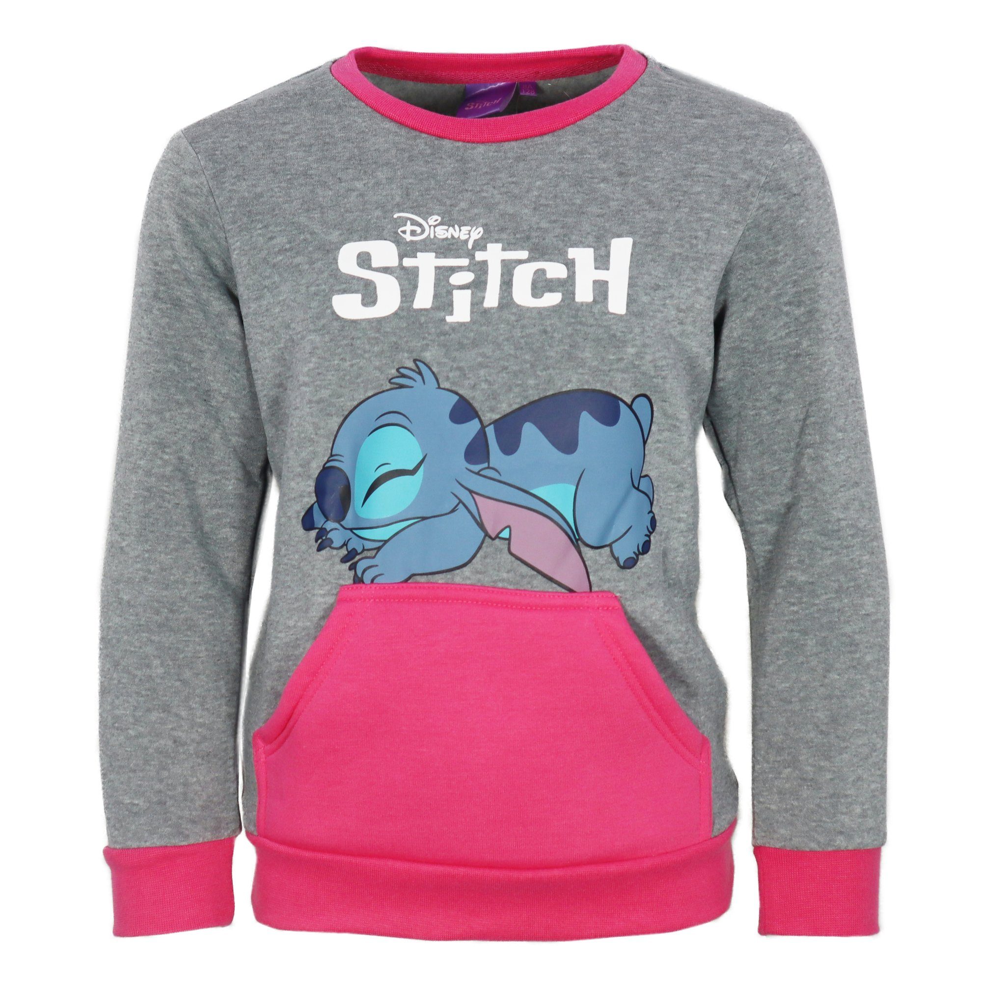 Fleece Grau Gr. Hose Sweater, 92 128 Jogginganzug Stitch Disney Disney Joggingset bis Kinder