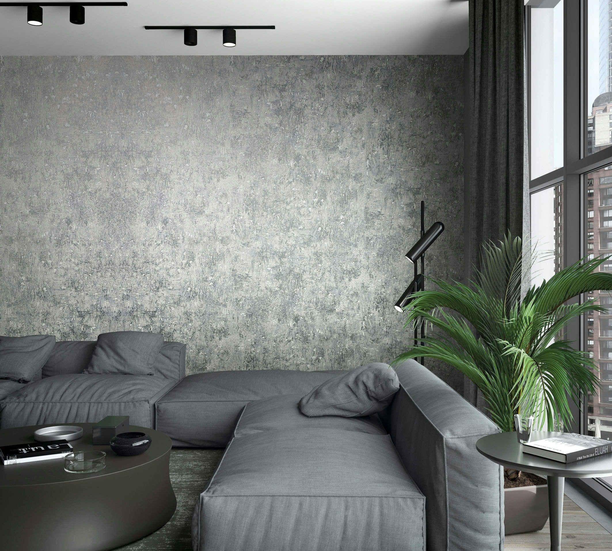 Marburg Vliestapete Elegant Elements, Steinoptik, moderne Tapete für Wohnzimmer Schlafzimmer Küche