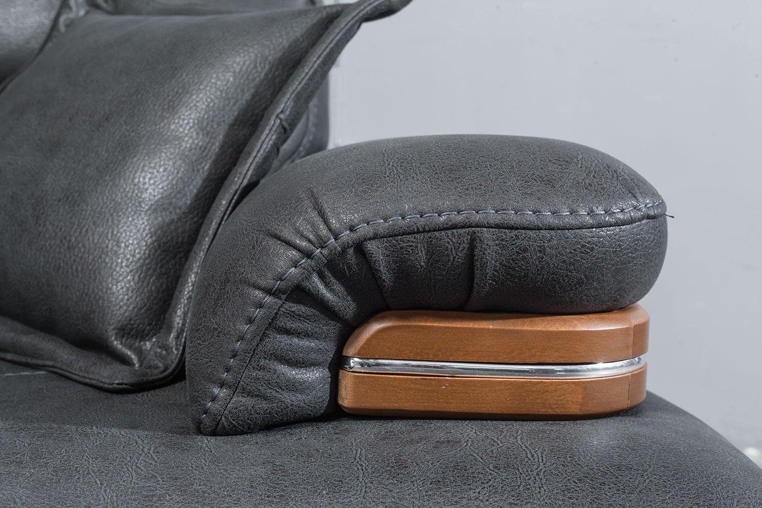 Stil, Couch Möbel Sofa Dreisitzer Sofas Sitz in Made 1 Leder Teile, Design Luxus Sofa Europa 3 JVmoebel Sitz