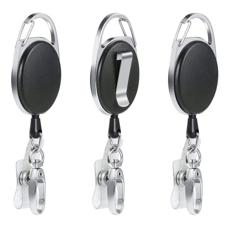 TUABUR Schlüsselanhänger Schlüssel, Karte mit Schlüsselring, 2-in-1-Ausweis und Ausweishalter (3-tlg) | Schlüsselanhänger
