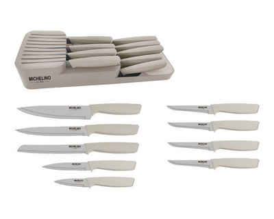 Michelino Messer-Set Praktisches 10-teiliges Messerorganizer-Set: für geordnete Küchen (10-tlg)