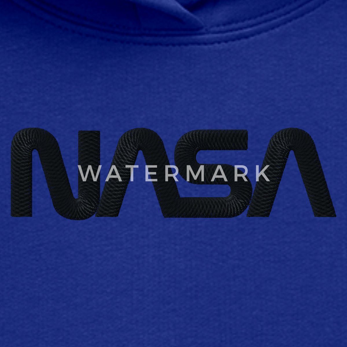 Spreadshirt Hoodie NASA Logo Schwarz Stick Kinder Premium Hoodie (1-tlg)