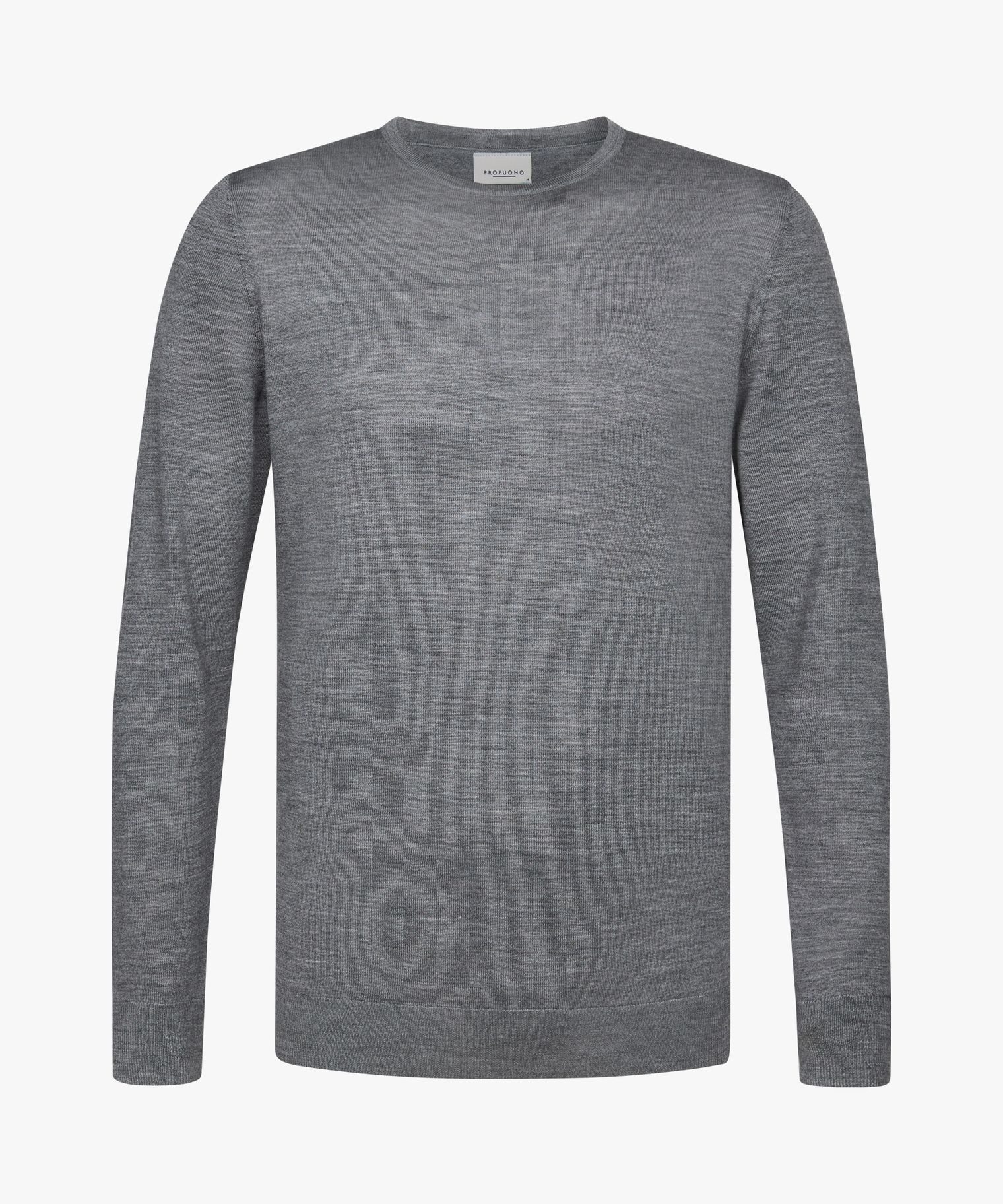 Profuomo Strickpullover PULLOVER CREW NECK GREY