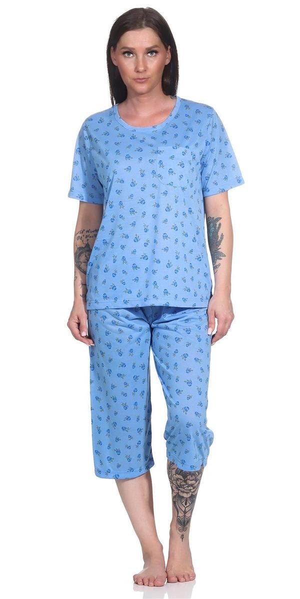 EloModa Pyjama Damen Pyjama 3/4 Hose & Shirt Schlafanzug Hausanzug Sommer;  M L XL 2XL (2 tlg)