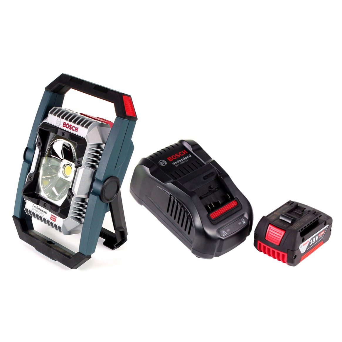Bosch Professional Baustrahler GLI 18V-2200 C Akku Lampe 18V 2200lm Bluetooth (0601446501) + 1x 5