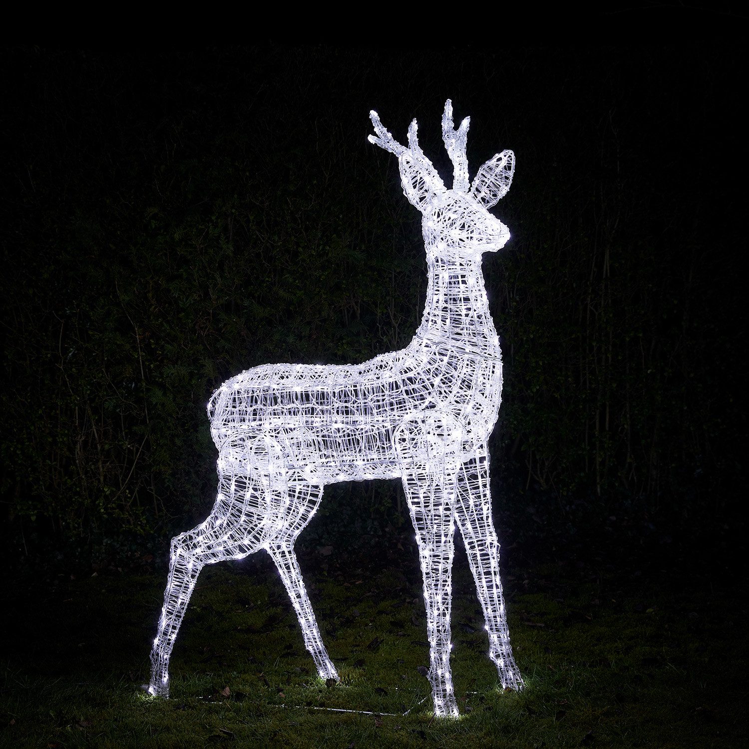 Lights4fun LED-Dekofigur LED-Rentier Hirsch XL Swinsty günstig online kaufen