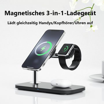 GelldG 3 in 1 Qi 15W magnetisch Wireless Charger Ladestation (1-tlg)