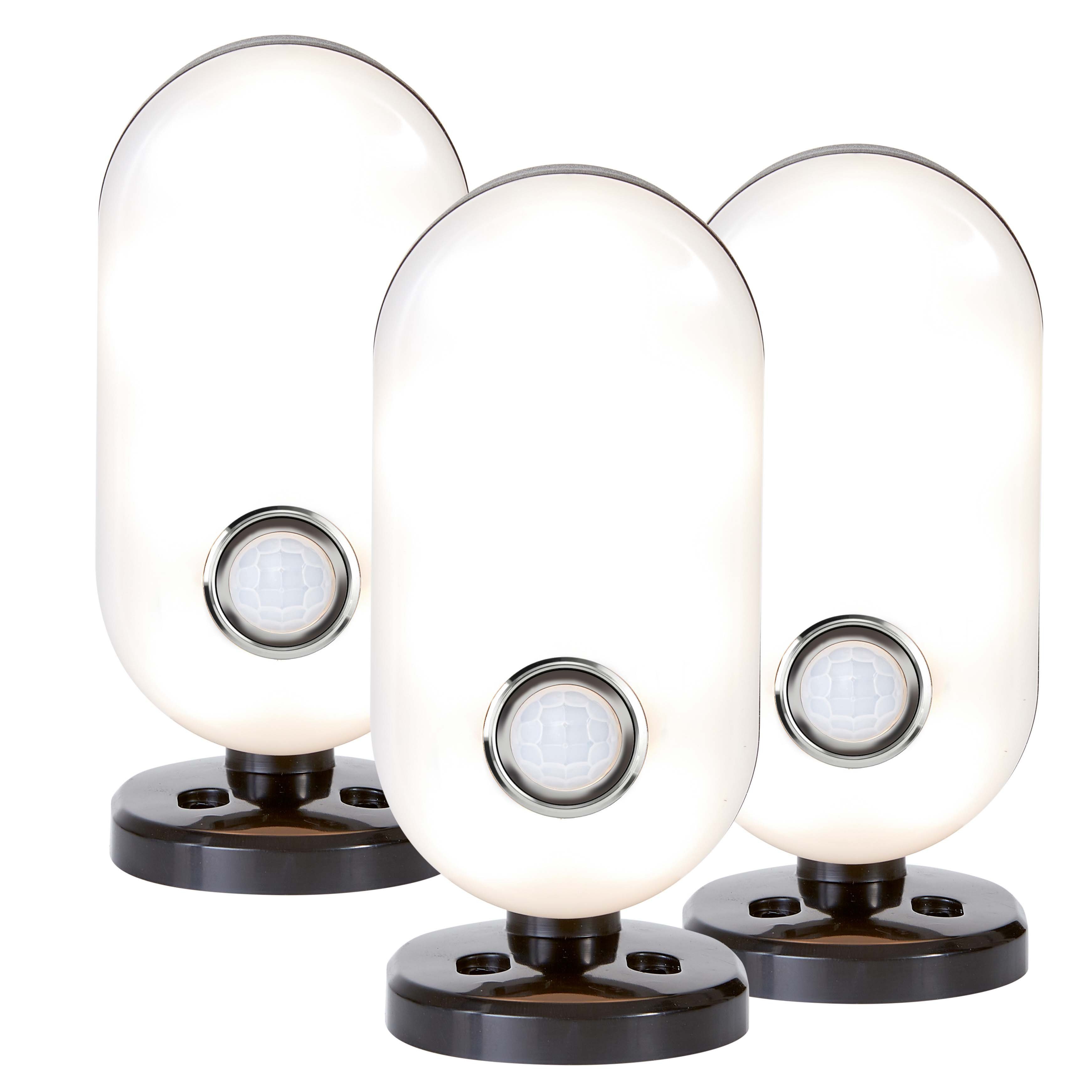 Northpoint LED Wandleuchte LED Leuchte mit Bewegungsmelder 3er-Set 50lm 4000K IP44 Wandhalterung