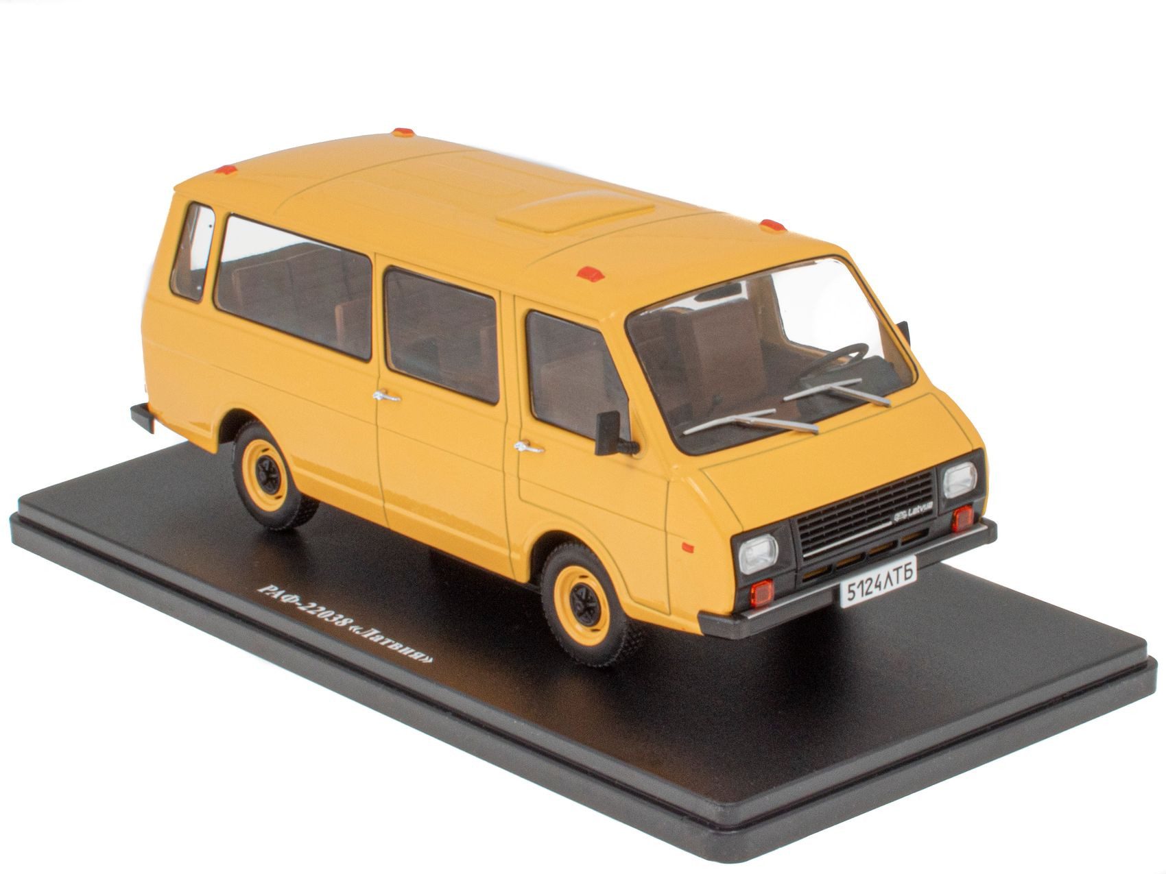 Hachette Sammlerauto Modellauto 1976 RAF 22038 Bus Latvia gelb Kleinbus 1:24 Hachette, Maßstab 1:24