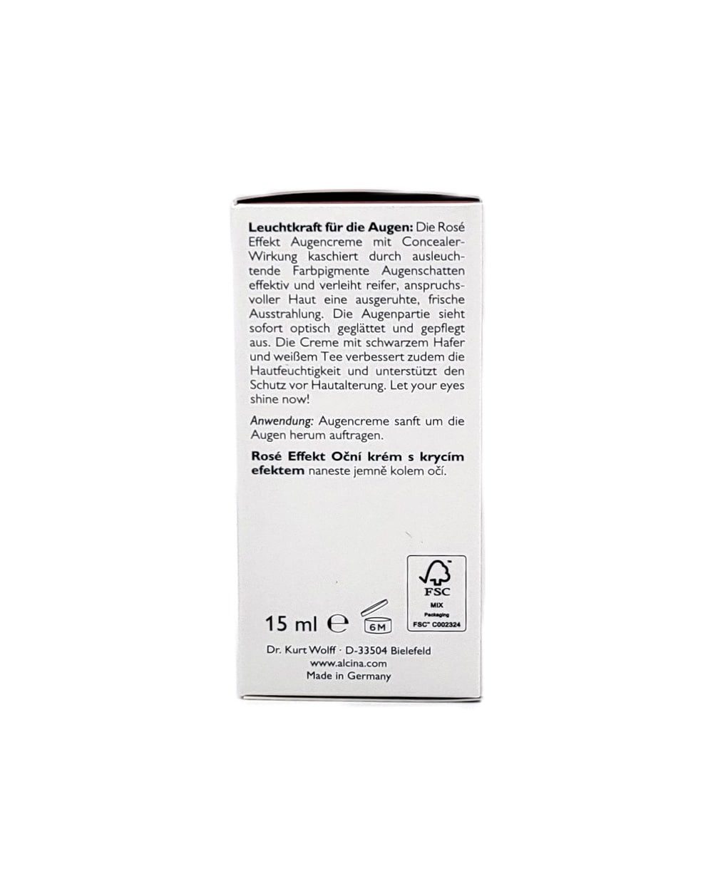 ALCINA Augencreme ALCINA Rosé Effekt Augencreme mit Concealer Effekt für eine frische, Augencreme mit Concealer Effekt für eine frische Ausstrahlung