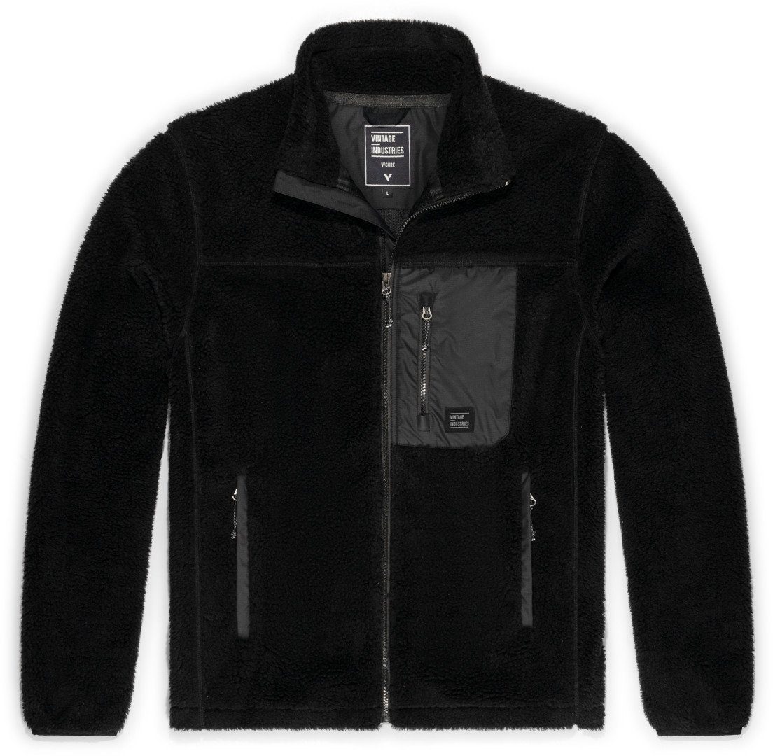 Kodi Industries Black Jacke Vintage Fleece Fahrradjacke Sherpa