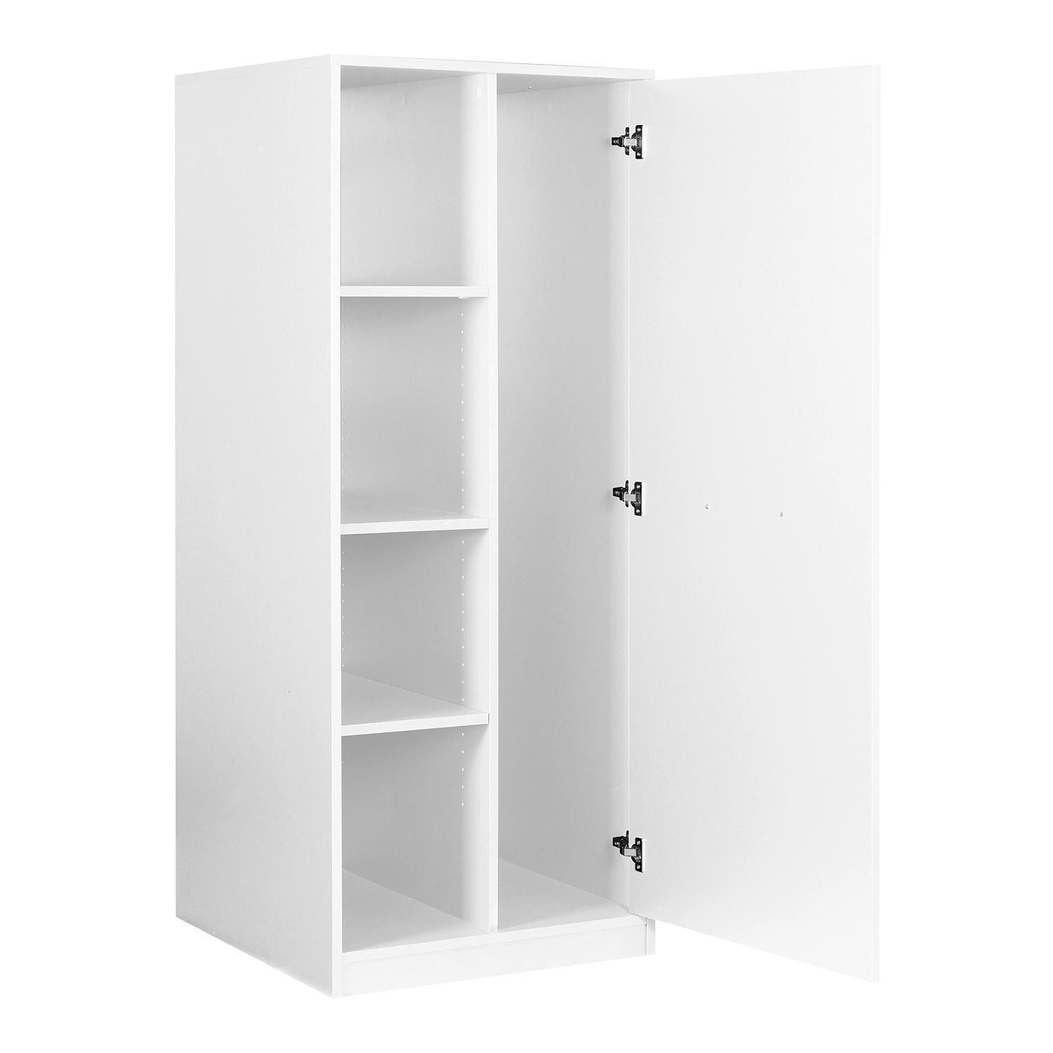 Inter Link Mehrzweckschrank LIFESTYLE STUDIO FLOW, Weiß Dekor, 1 Tür, 3 höhenverstellbare Einlegeböden, B 67 x H 164 x T 68 cm