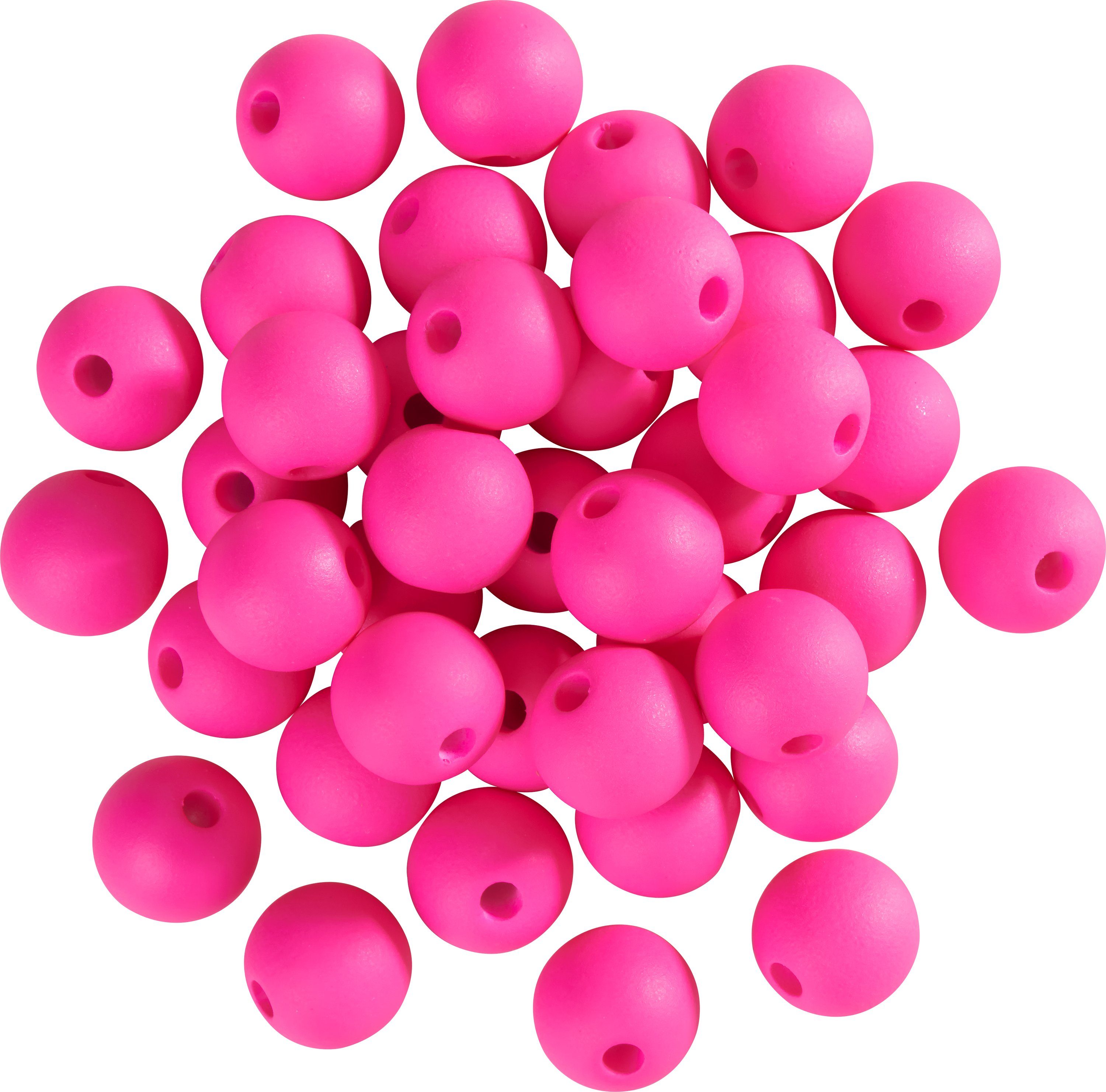 Rico Design Bastelperlen Neon, (40-tlg), 8 mm, 40 Stk.