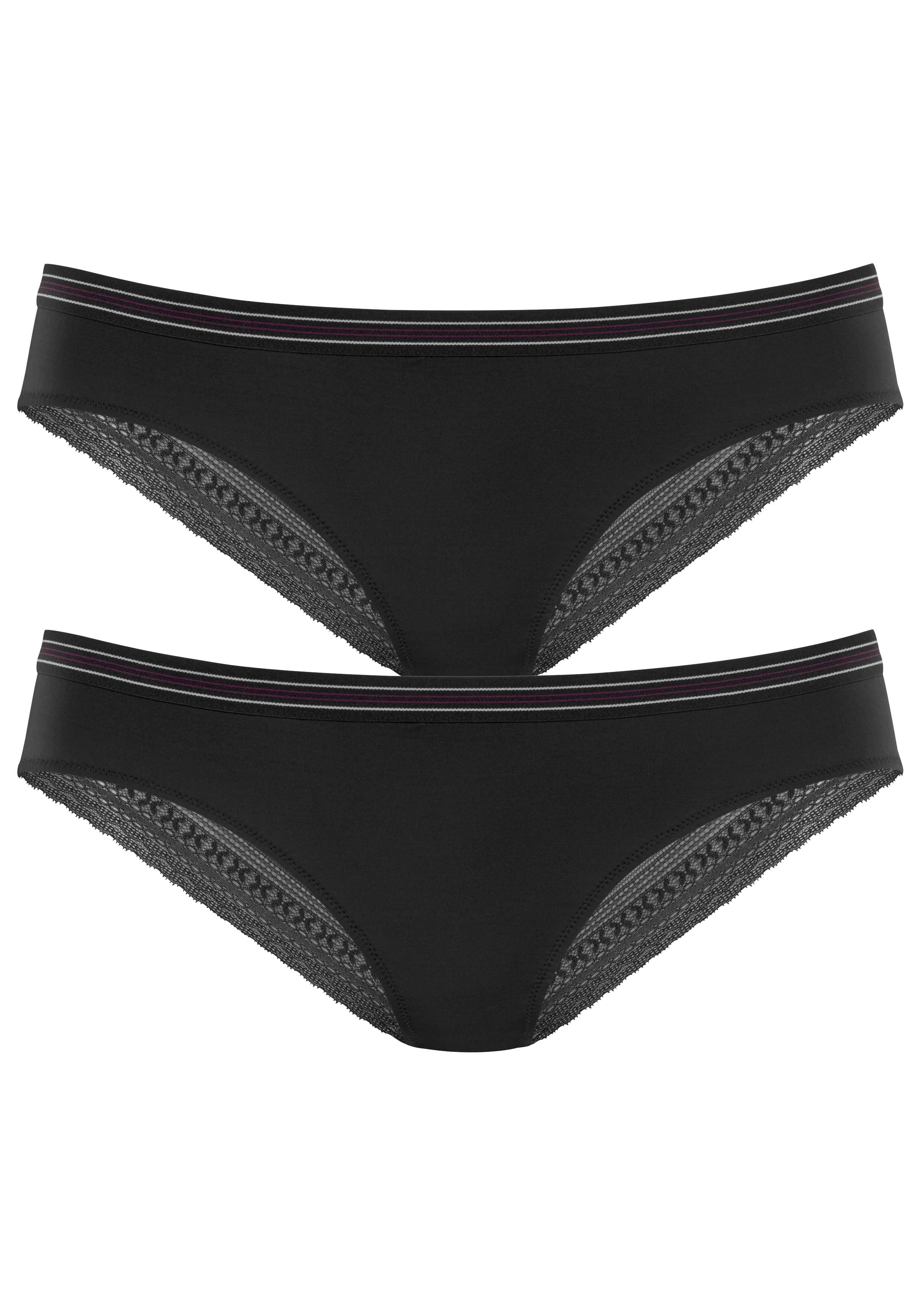 s.Oliver Bikinislip (Packung, 2-St) mit zarter Spitze hinten
